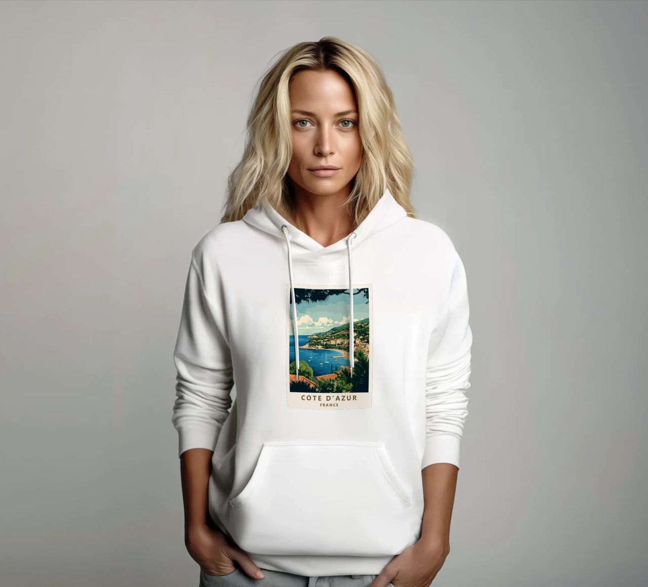 Come on visit travel Cote d'Azur Hoodie von youngs print