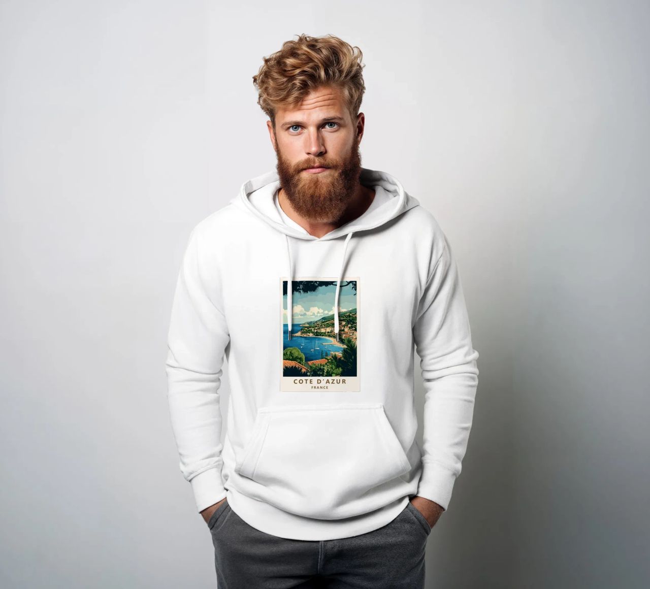 Come on visit travel Cote d'Azur Hoodie von youngs print