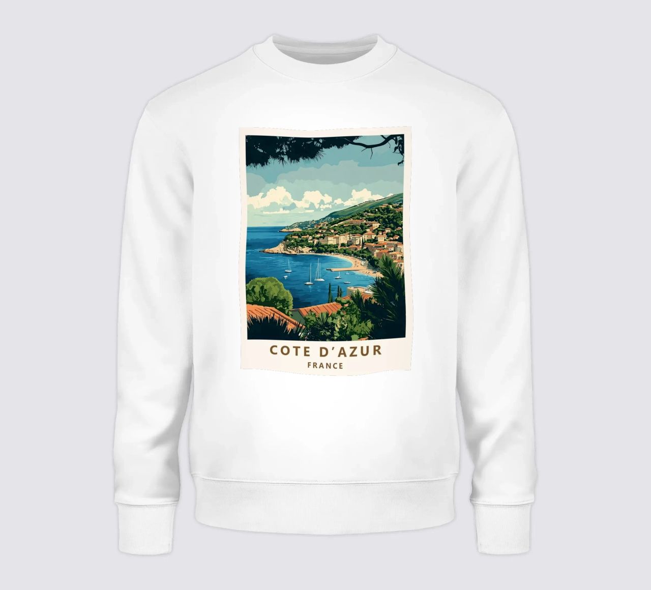 Come on visit travel Cote d'Azur Sweatshirt von youngs print