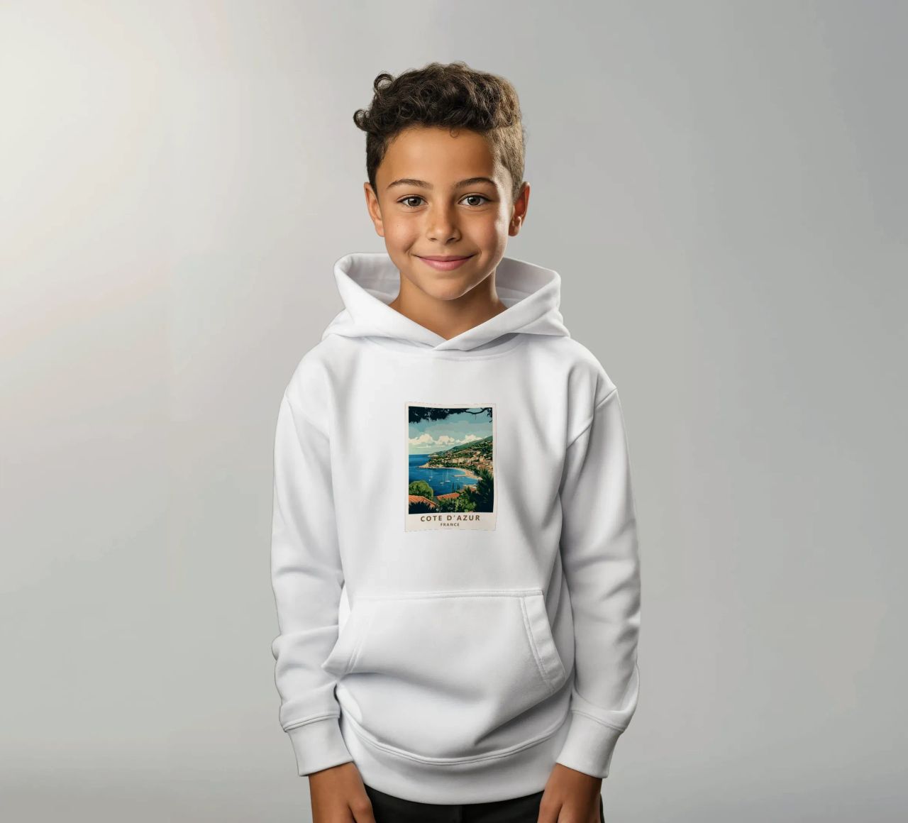 Come on visit travel Cote d'Azur Kinder Hoodie von youngs print