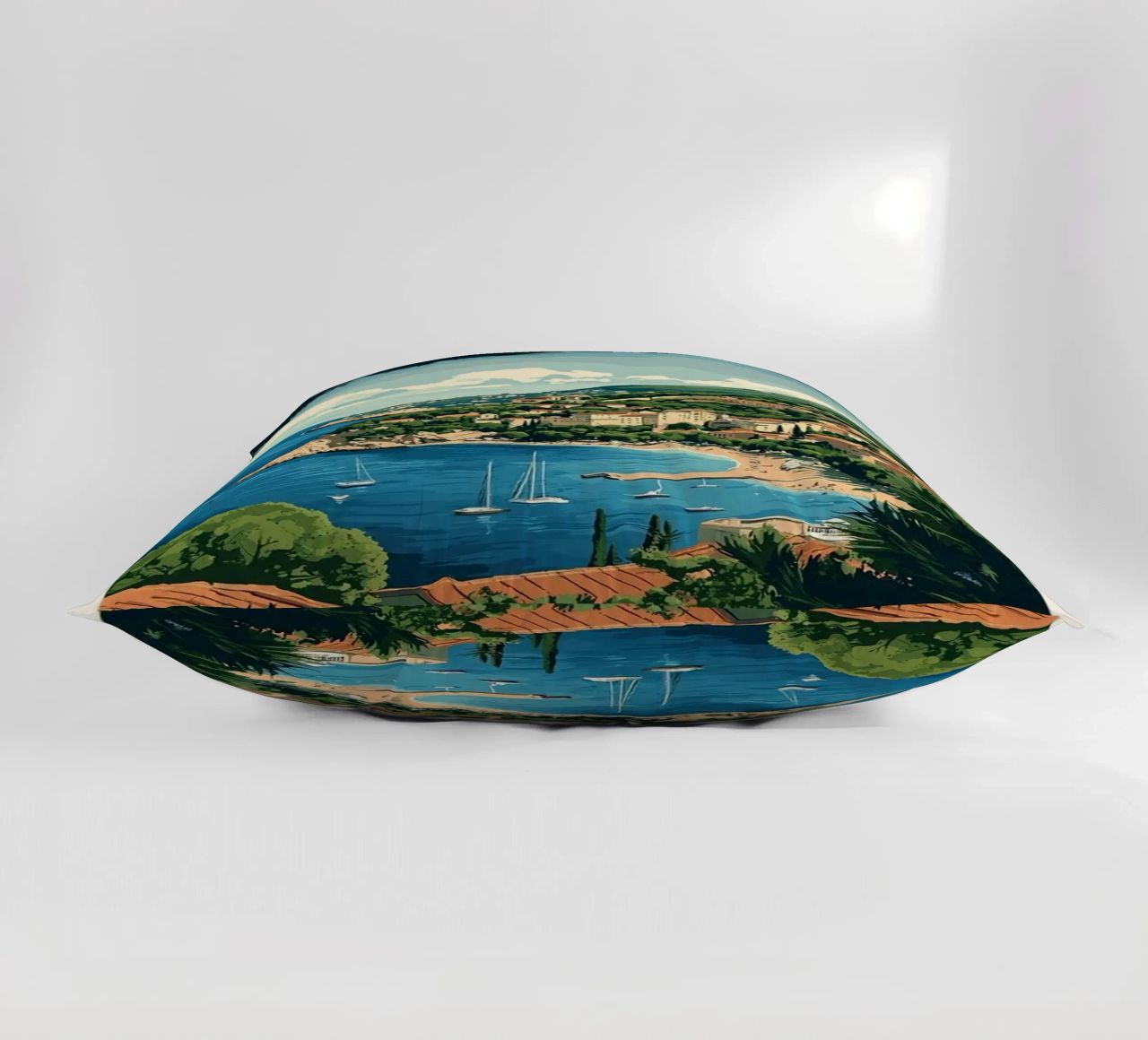 Come on visit travel Cote d'Azur Kissen von youngs print
