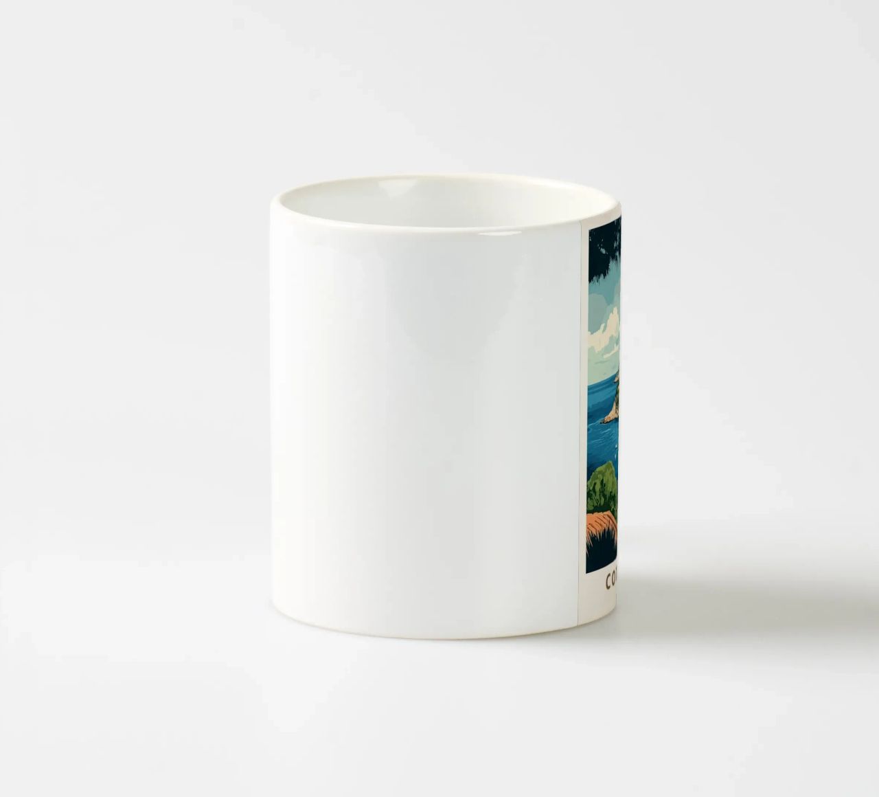 Come on visit travel Cote d'Azur Keramik Tasse von youngs print