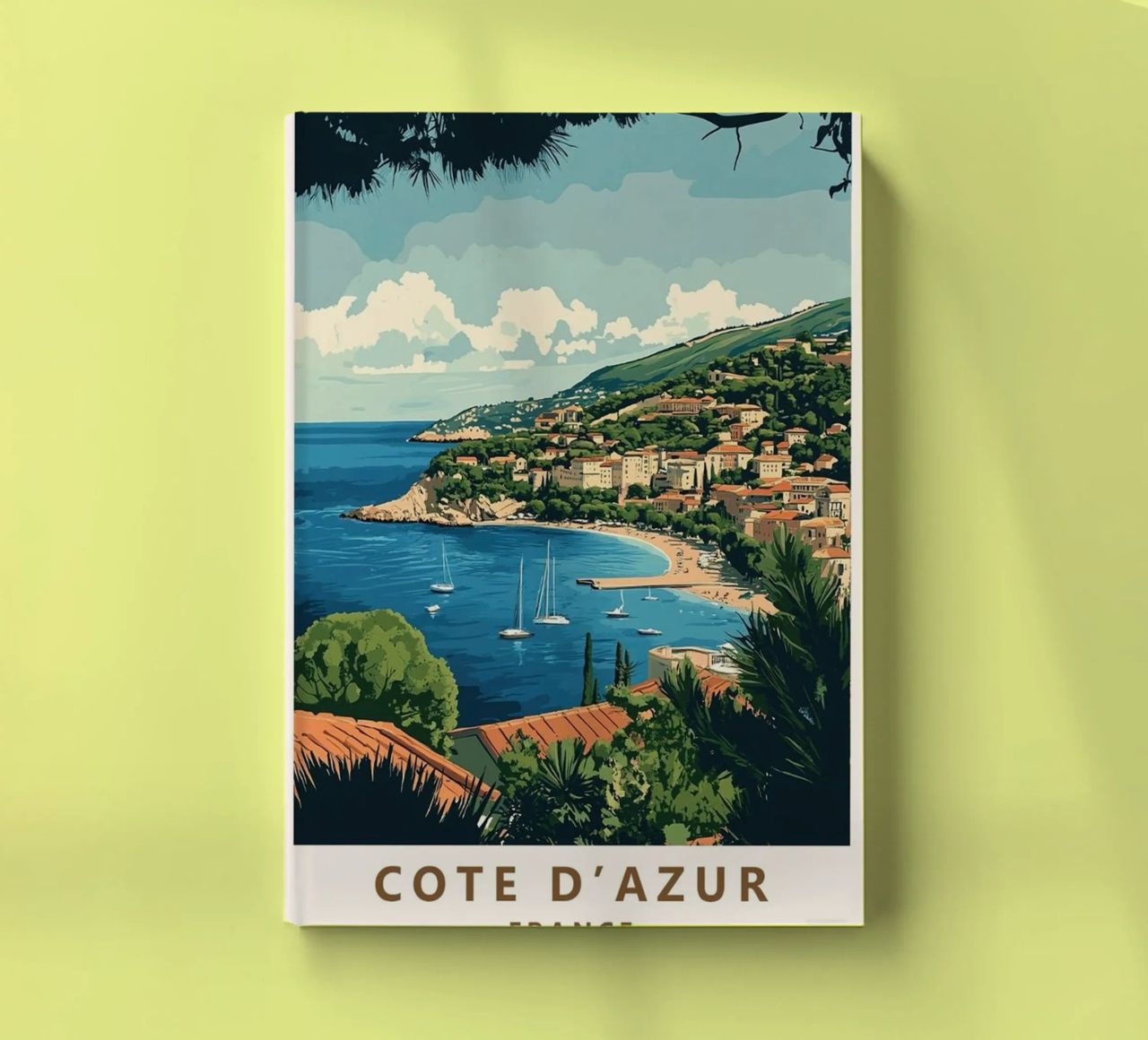 Come on visit travel Cote d'Azur Notizbuch von youngs print