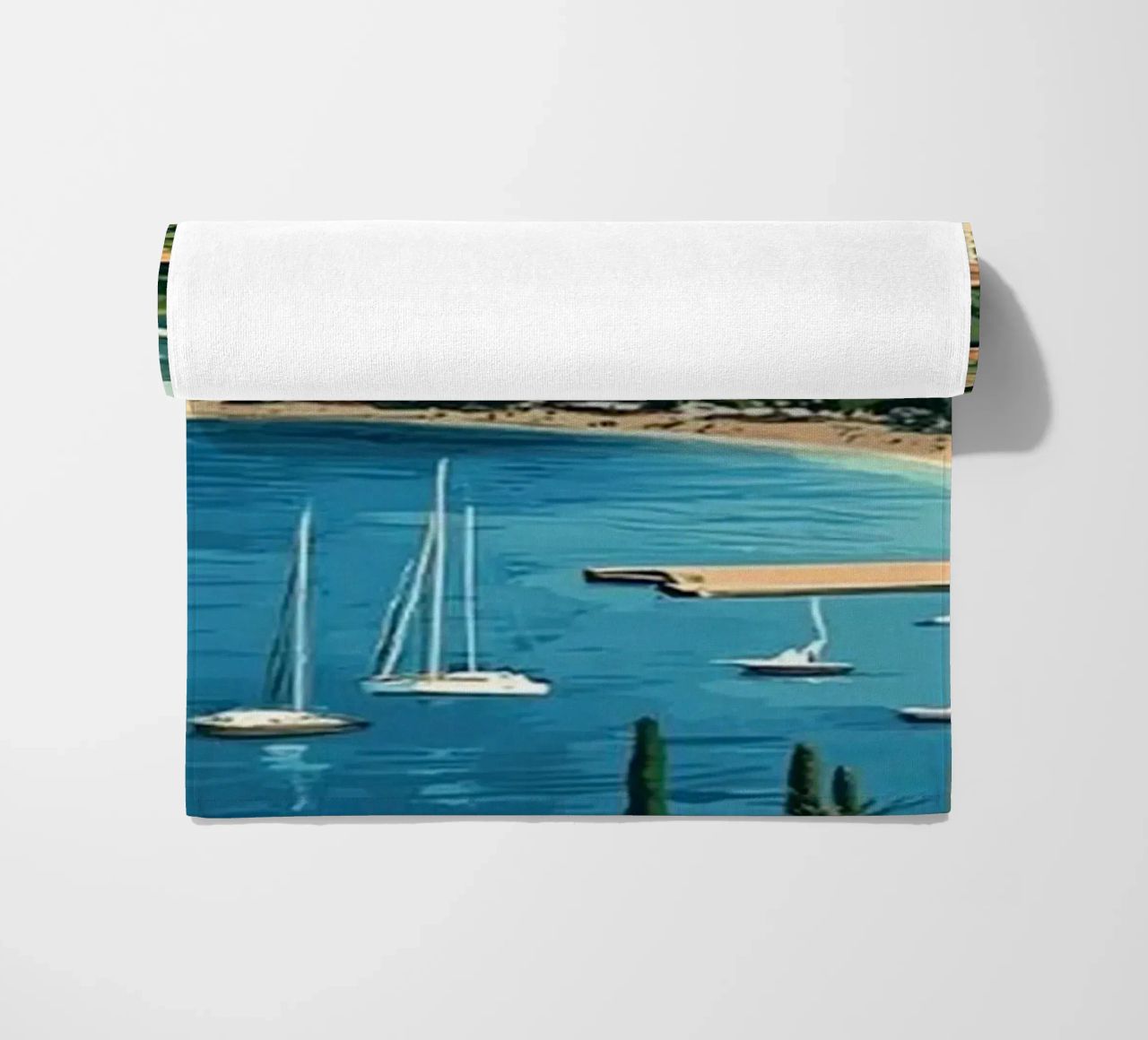 Come on visit travel Cote d'Azur Strandtuch von youngs print