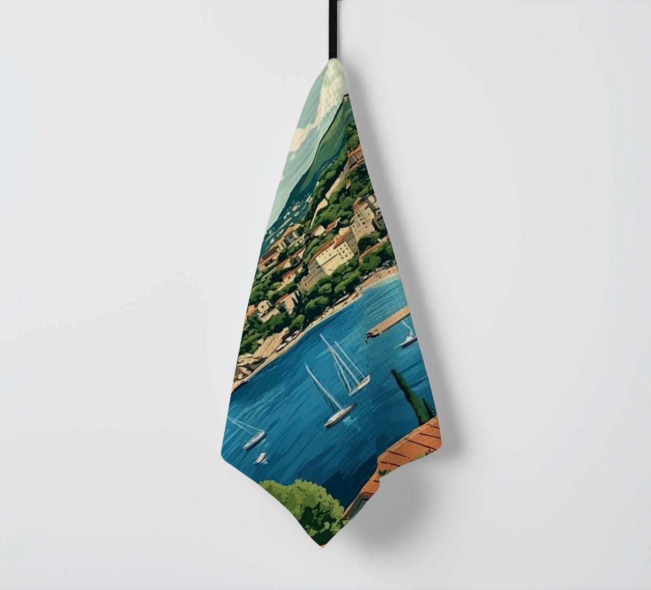 Come on visit travel Cote d'Azur Geschirrtuch von youngs print