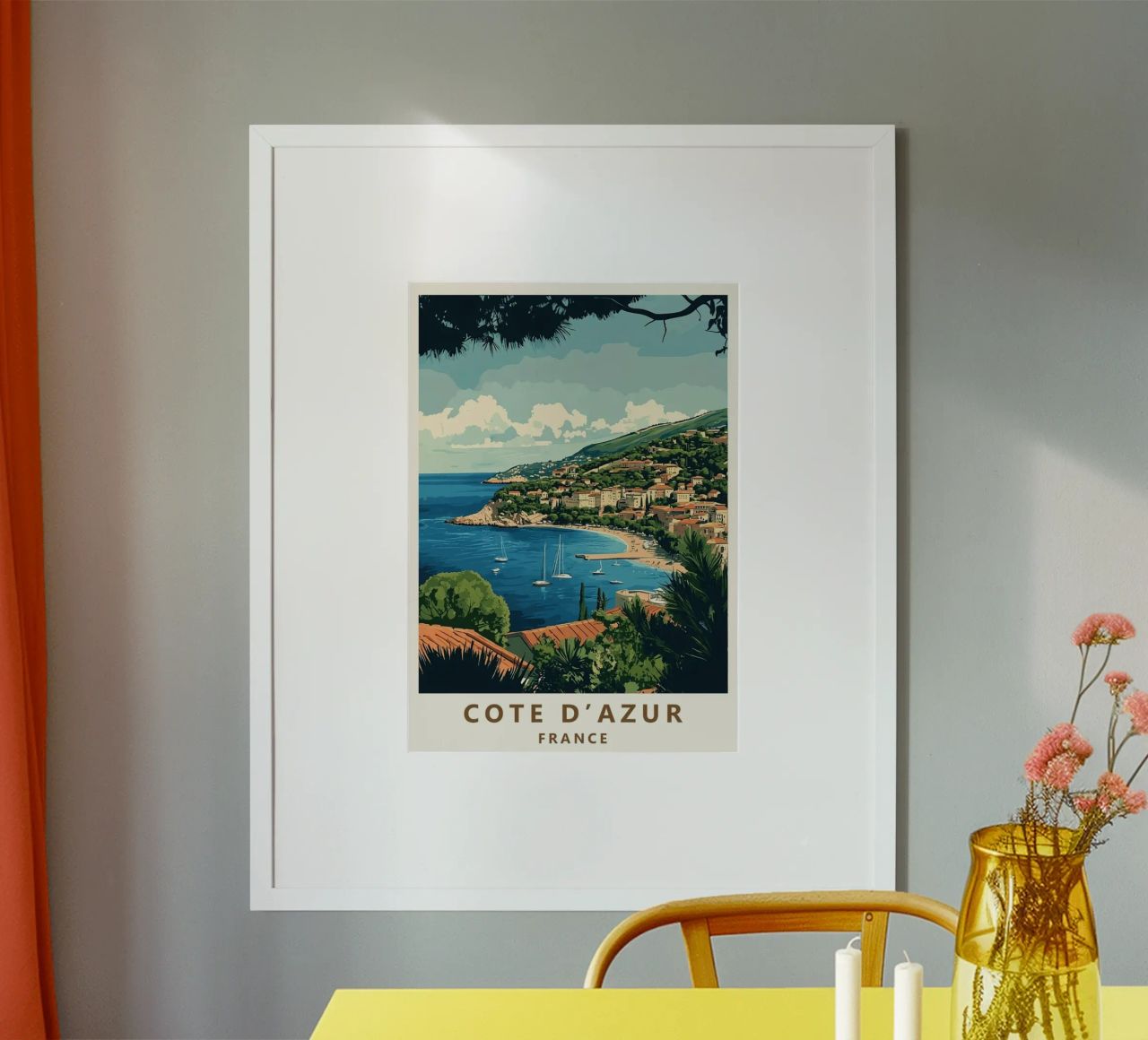 Come on visit travel Cote d'Azur Poster von youngs print