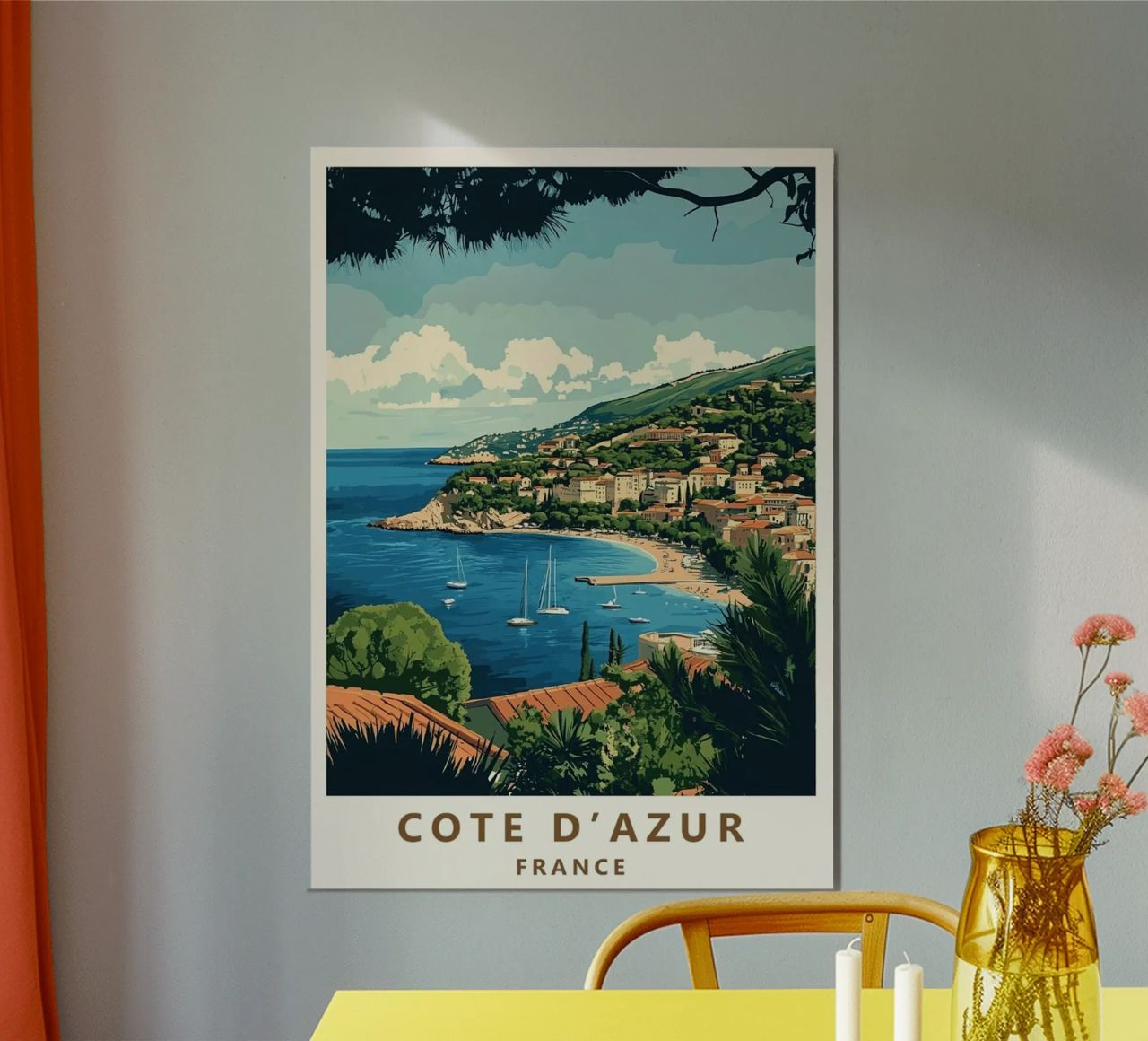 Come on visit travel Cote d'Azur Poster von youngs print