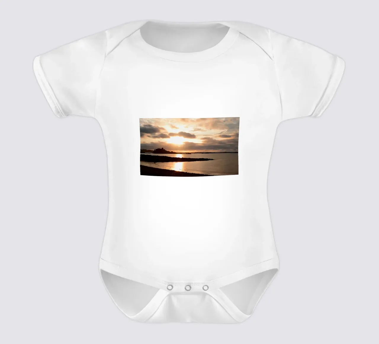 FAA293 TRAMONTO IN SPIAGGIA. body neonato maniche corte da Thierry vobmann photography