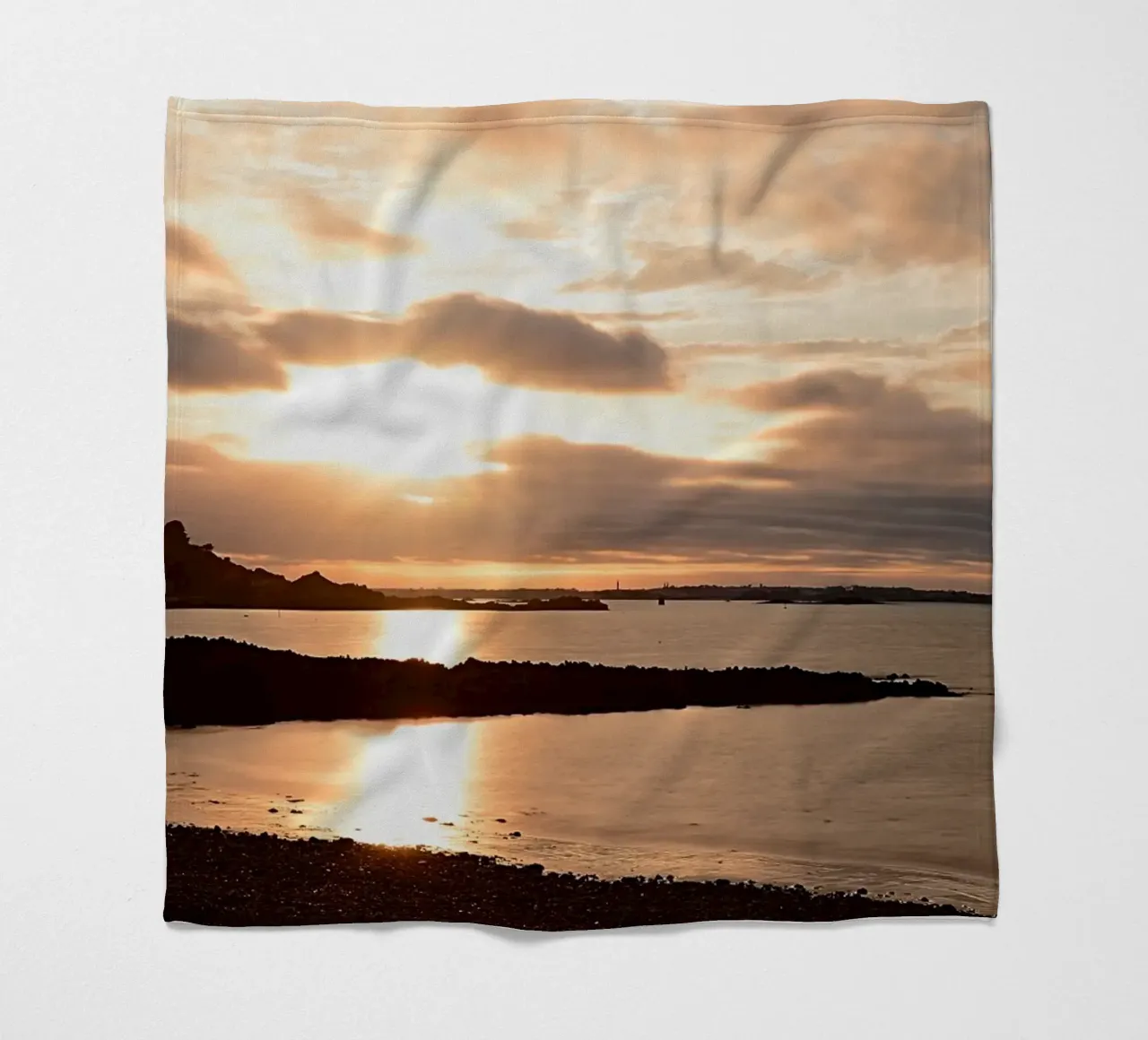 FAA293 TRAMONTO IN SPIAGGIA. coperta in pile da Thierry vobmann photography