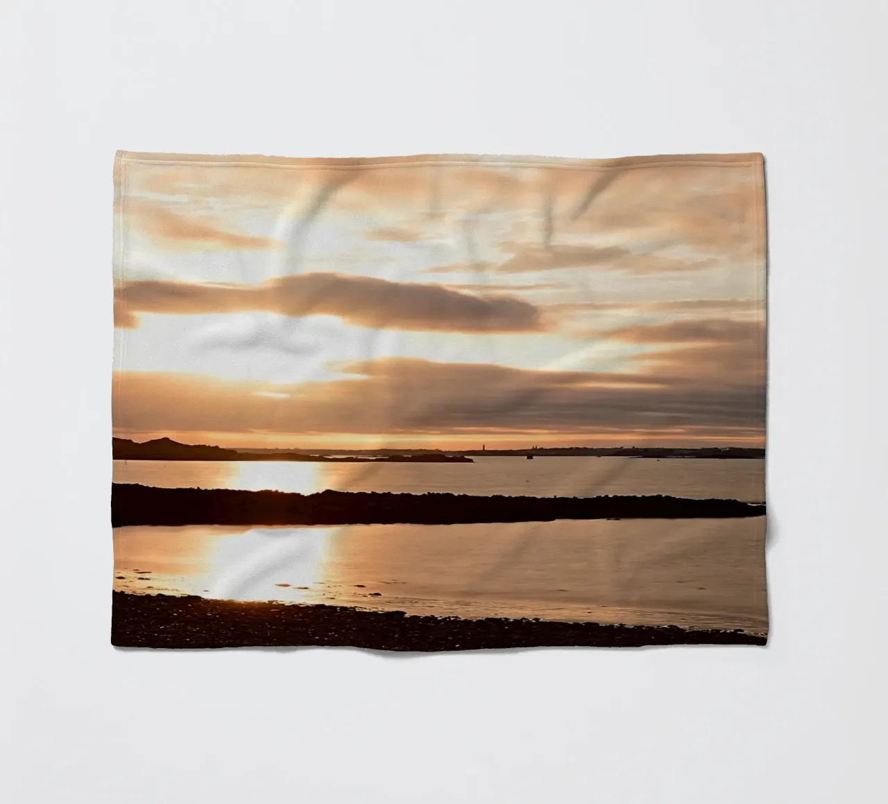 FAA293 TRAMONTO IN SPIAGGIA. coperta in pile da Thierry vobmann photography