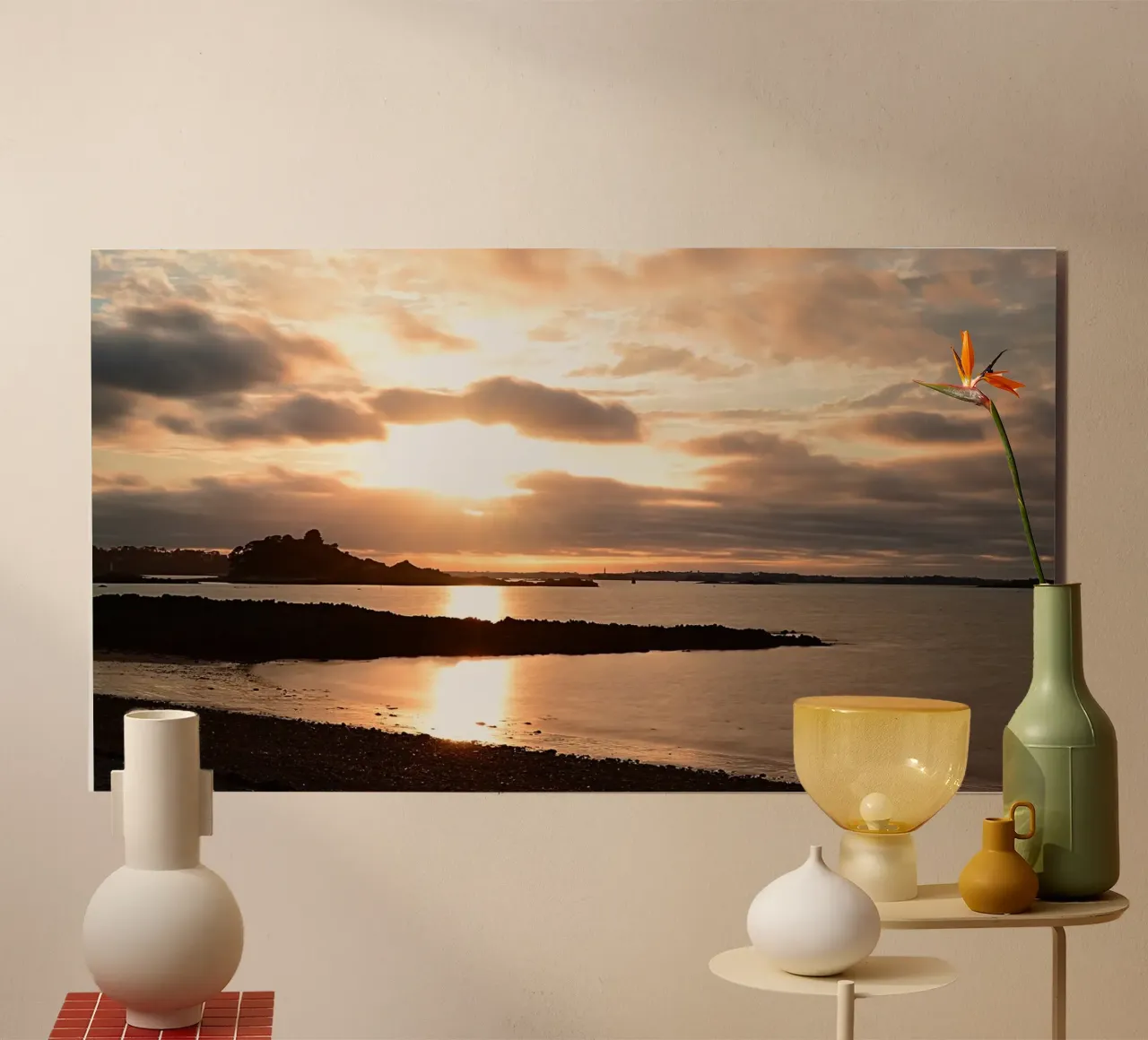 FAA293 TRAMONTO IN SPIAGGIA. alluminio dibond da Thierry vobmann photography