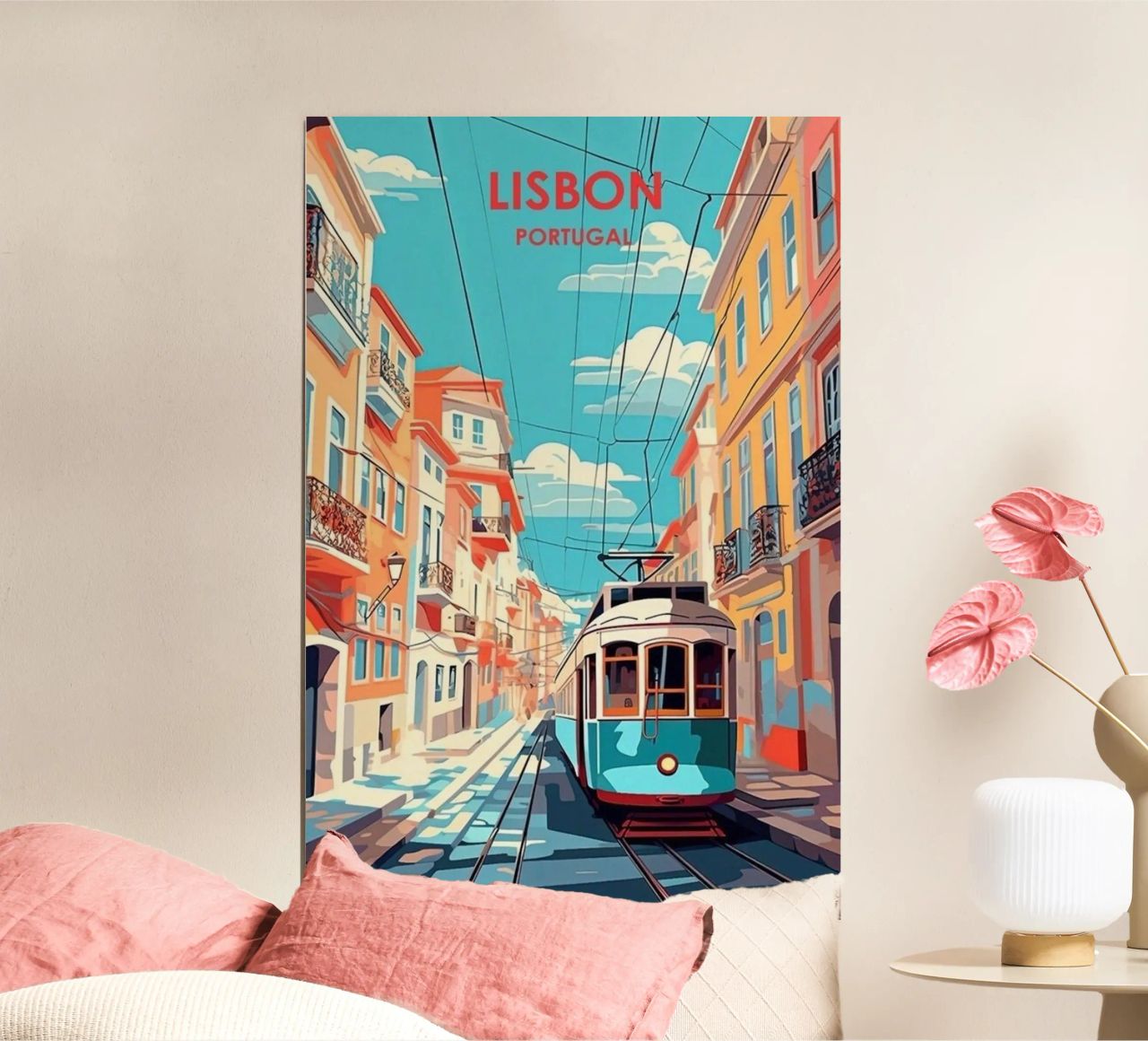 Venez visiter Lisabon poster de youngs print