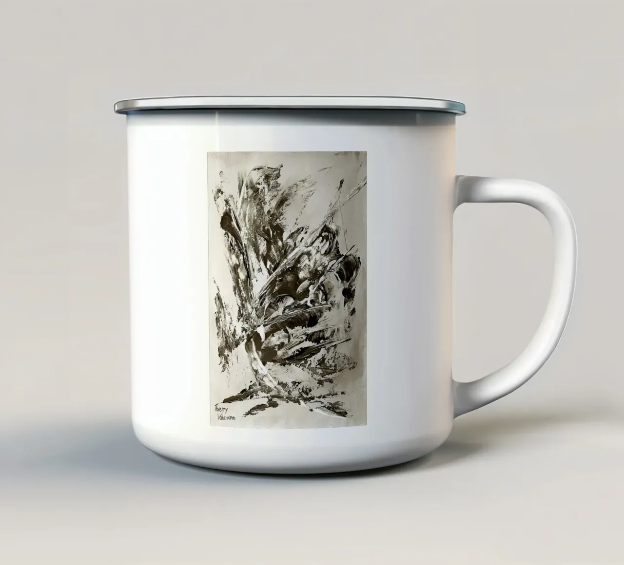 SEPIA 58 tazza in smalto da Thierry Vobmann Abstract painting