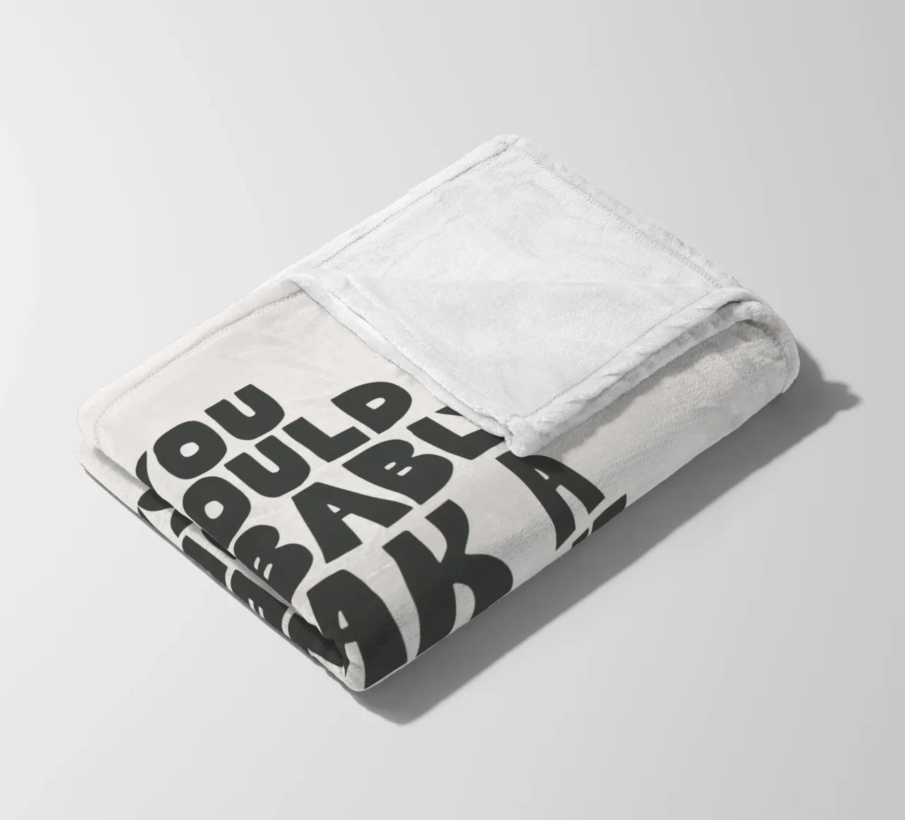 Speak a Little Bit Nicer to Yourself Okay Typography Print fleece blanket by THE MOTIVATED TYPE