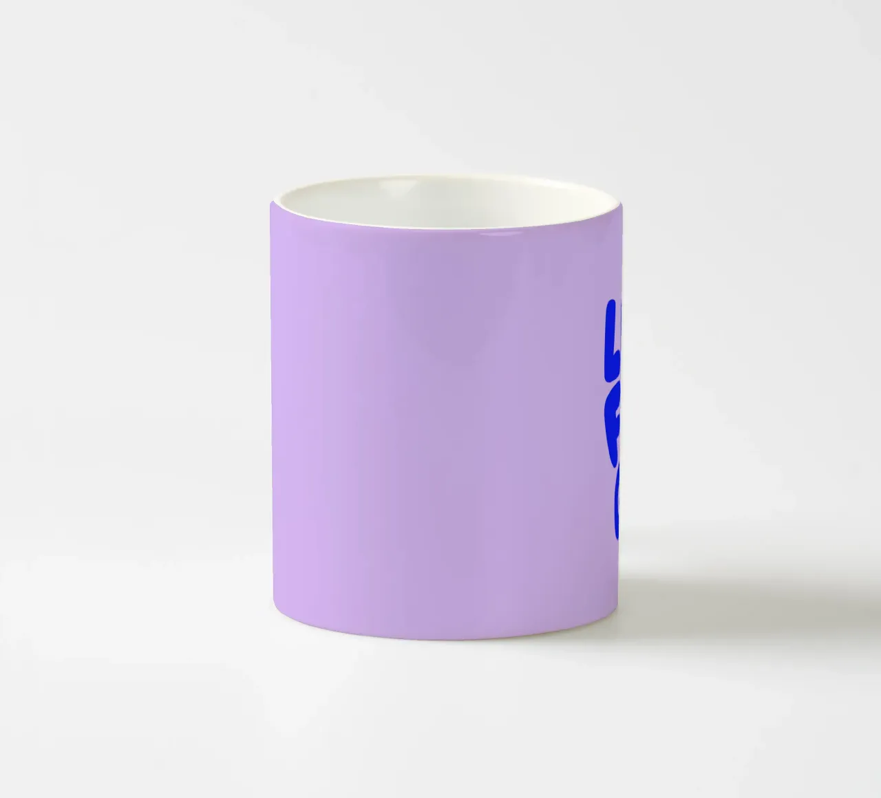 Stampa tipografica "Lets Fkn Go Sassy Sarcastic" in blu lilla tazza in ceramica da THE MOTIVATED TYPE