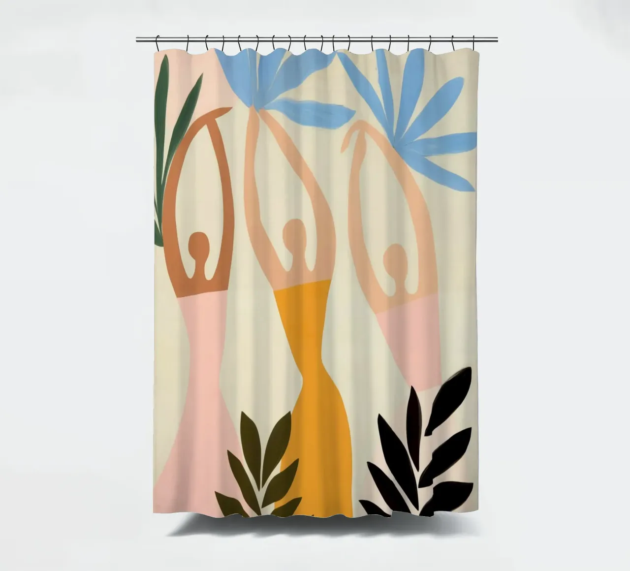 Trendy Boho Beach Party | Bohemian Style Pastell Duschvorhang von Autofocus