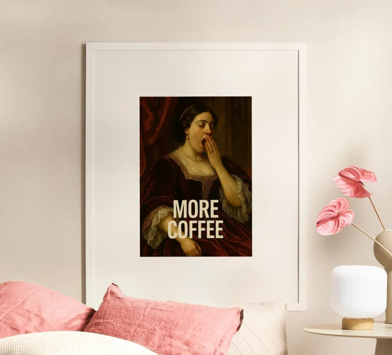 More Coffee poster con telaio in plastica da Dikhotomy