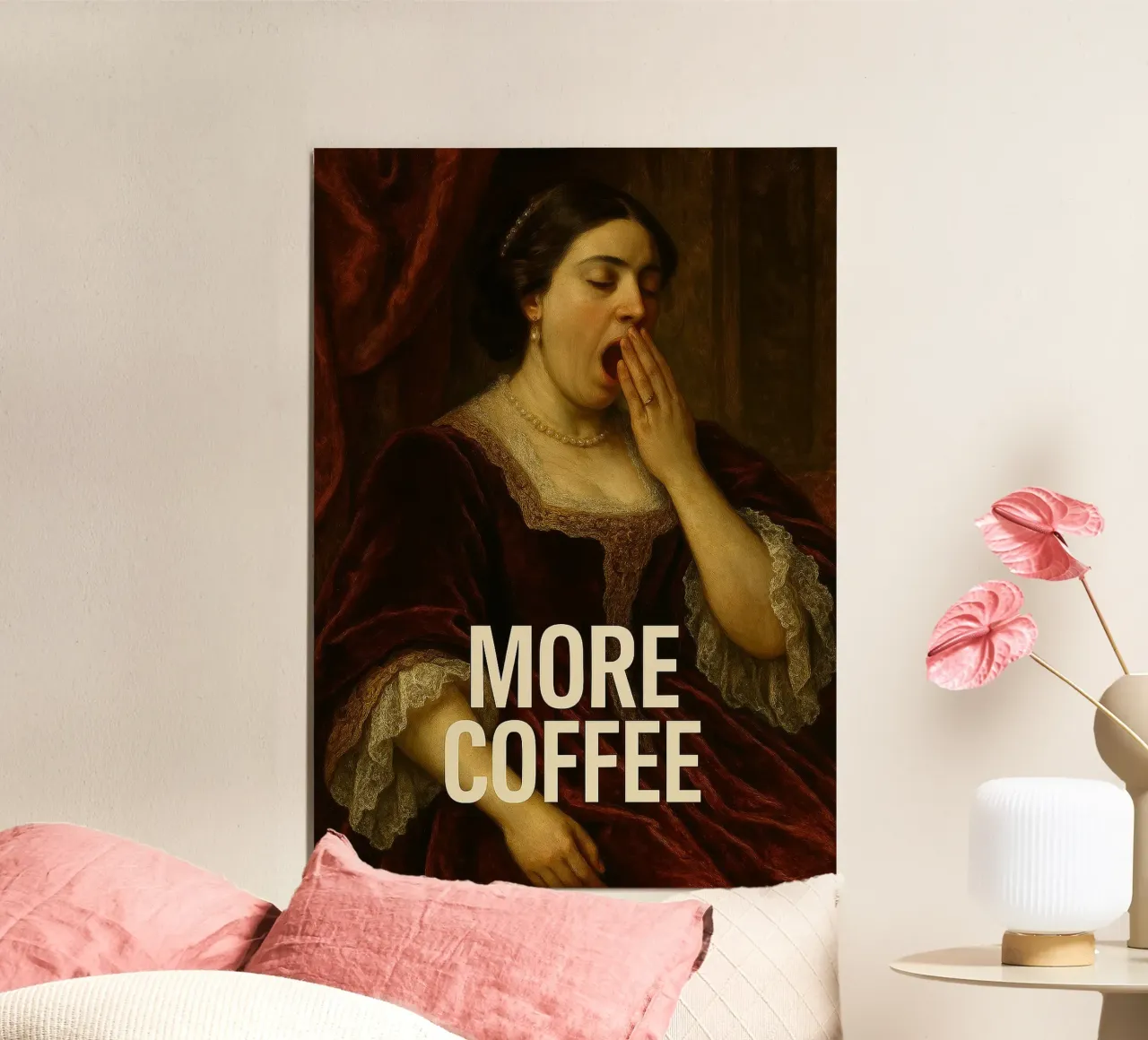 More Coffee poster con telaio in plastica da Dikhotomy