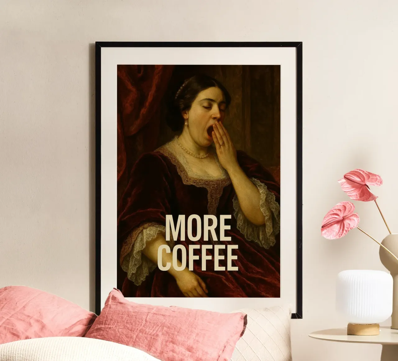 More Coffee poster con telaio in plastica da Dikhotomy