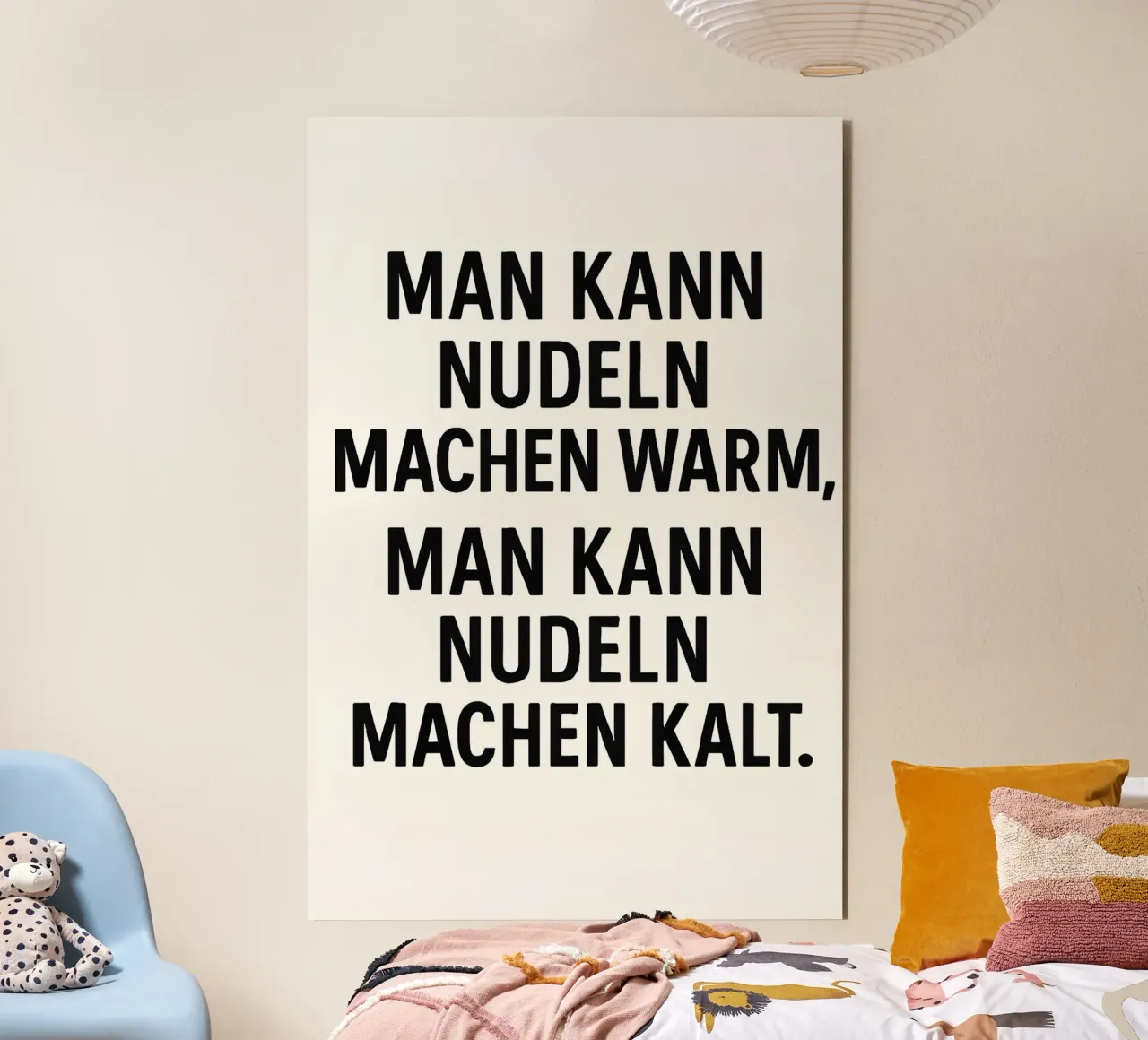 Man kann Nudeln machen warm, man kann Nudeln machen kalt. alluminio dibond da Trash TV Quotes