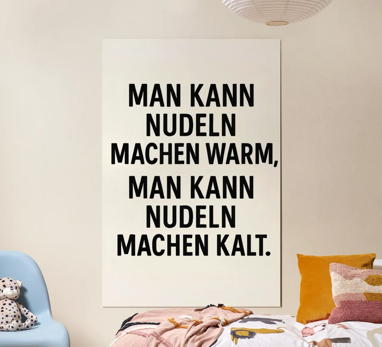 Man kann Nudeln machen warm, man kann Nudeln machen kalt. carta hahnemühle da Trash TV Quotes