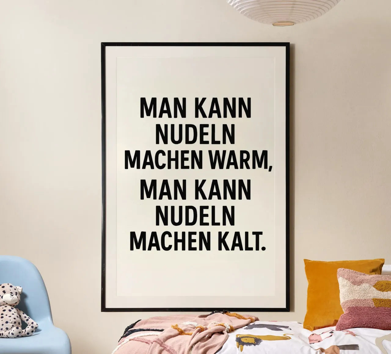 Man kann Nudeln machen warm, man kann Nudeln machen kalt. carta hahnemühle da Trash TV Quotes