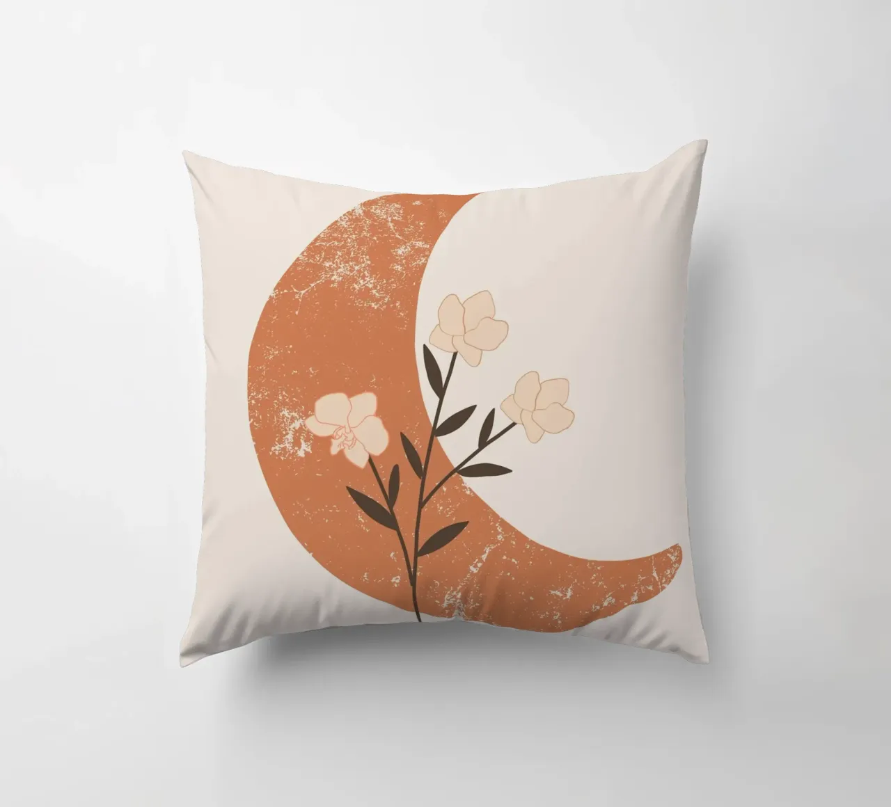 midcentury Floral moon art cuscino da pdigitalprints