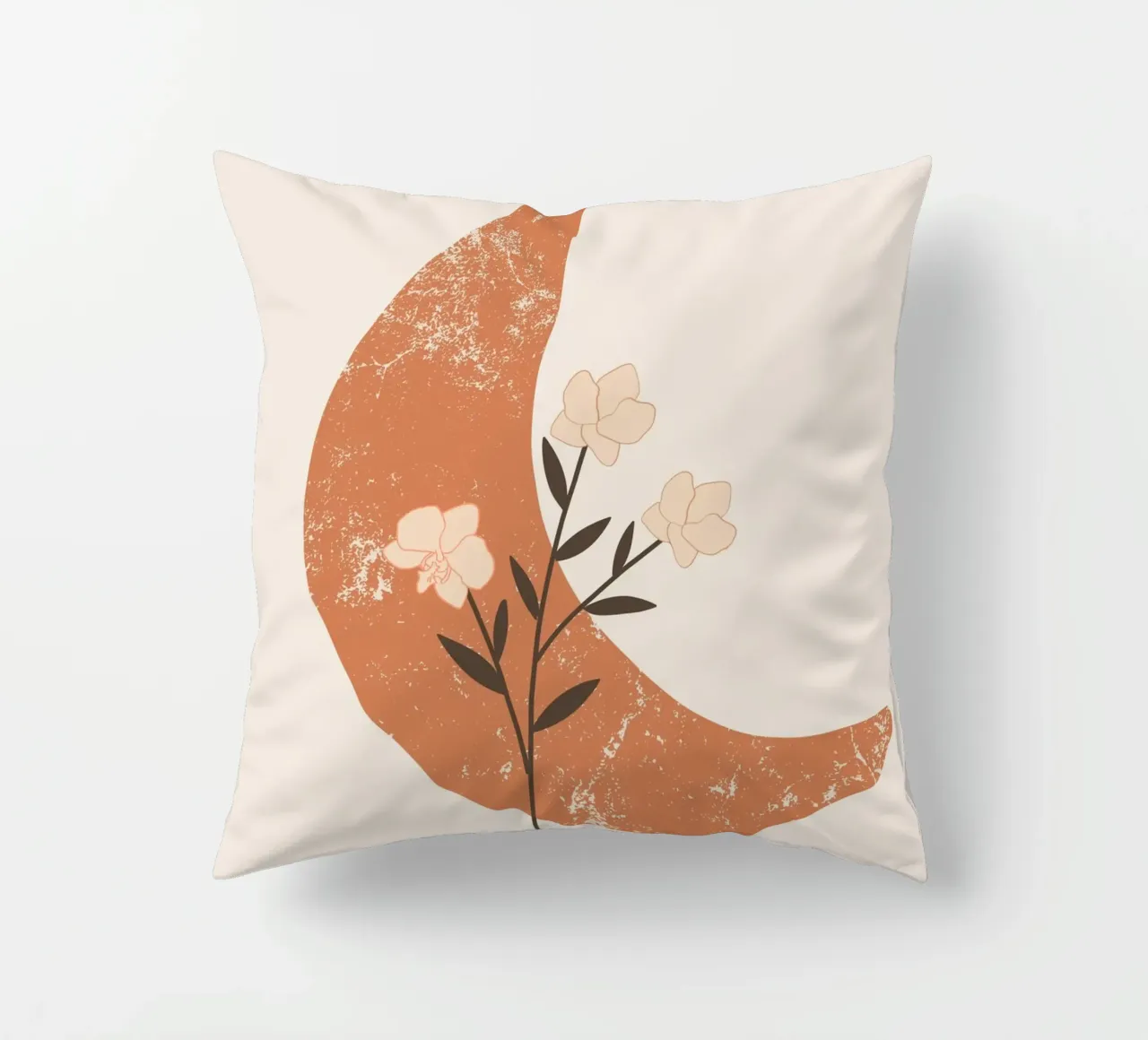 midcentury Floral moon art cuscino da pdigitalprints