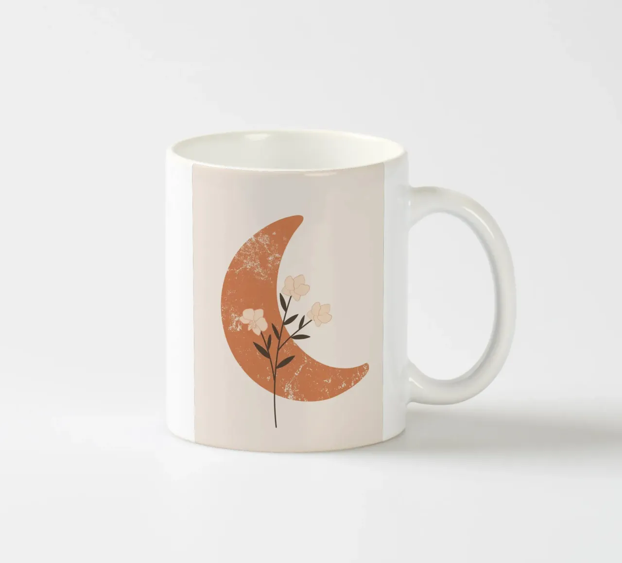 midcentury Floral moon art tazza in ceramica da pdigitalprints