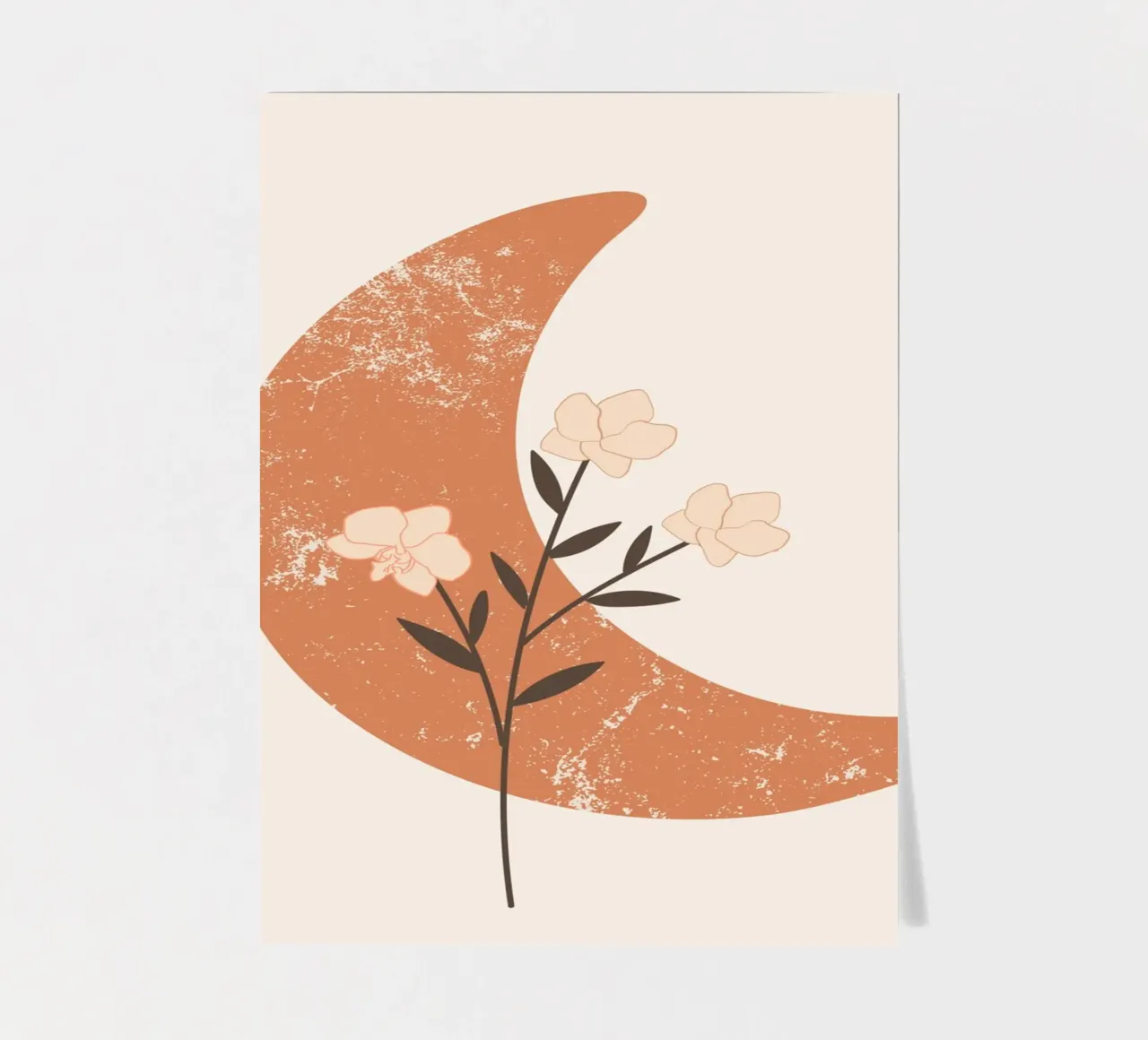 Mitte des Jahrhunderts Floral Mond Kunst Stickerbogen von pdigitalprints