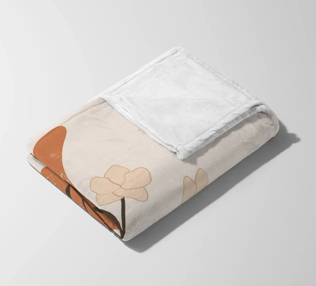 midcentury Floral moon art coperta in pile da pdigitalprints