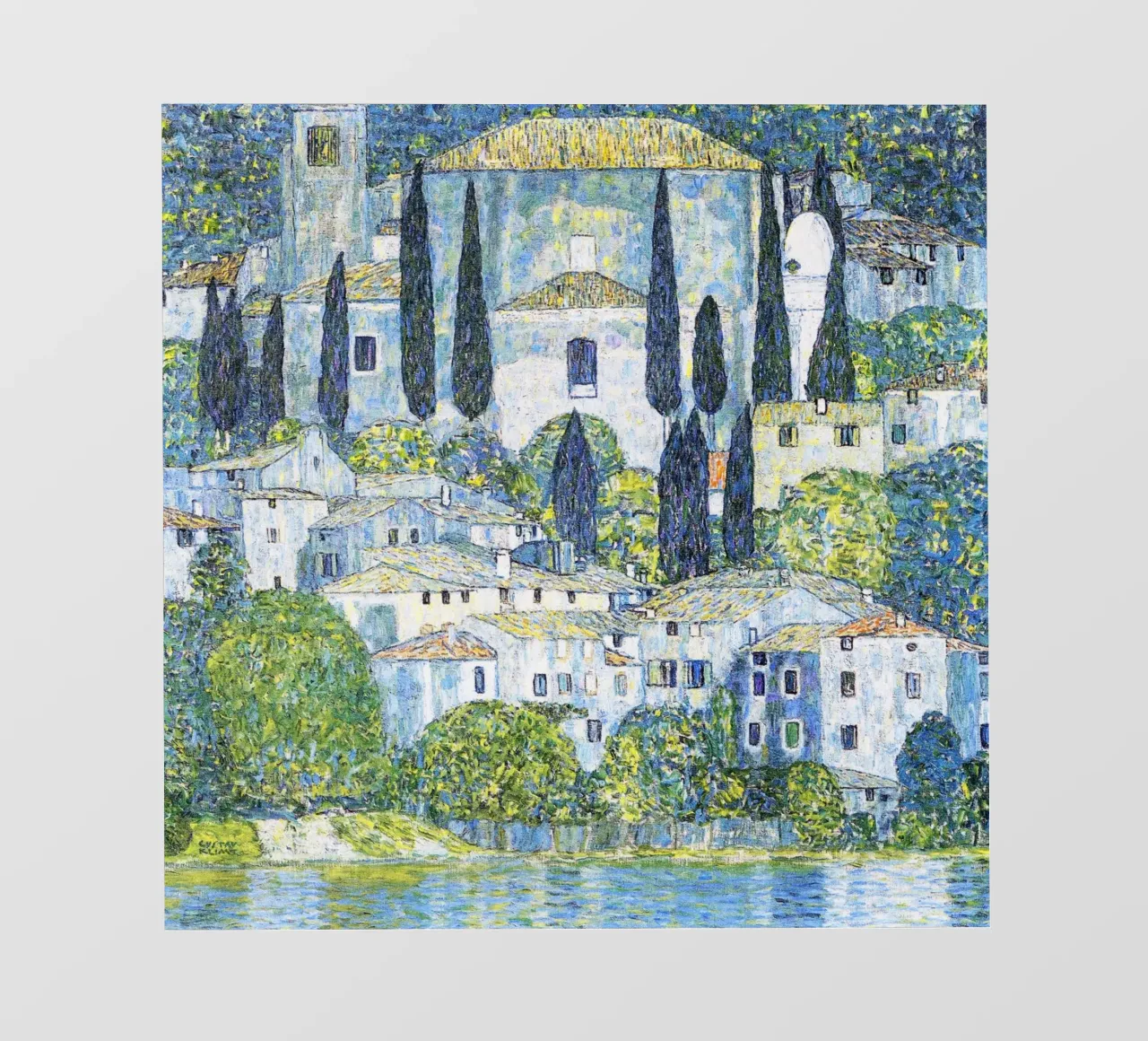 La chiesa di Gustav Klimt a Cassone (Chiesa di Cassone), 1913 telo in pvc da Gustav Klimt ART Prints