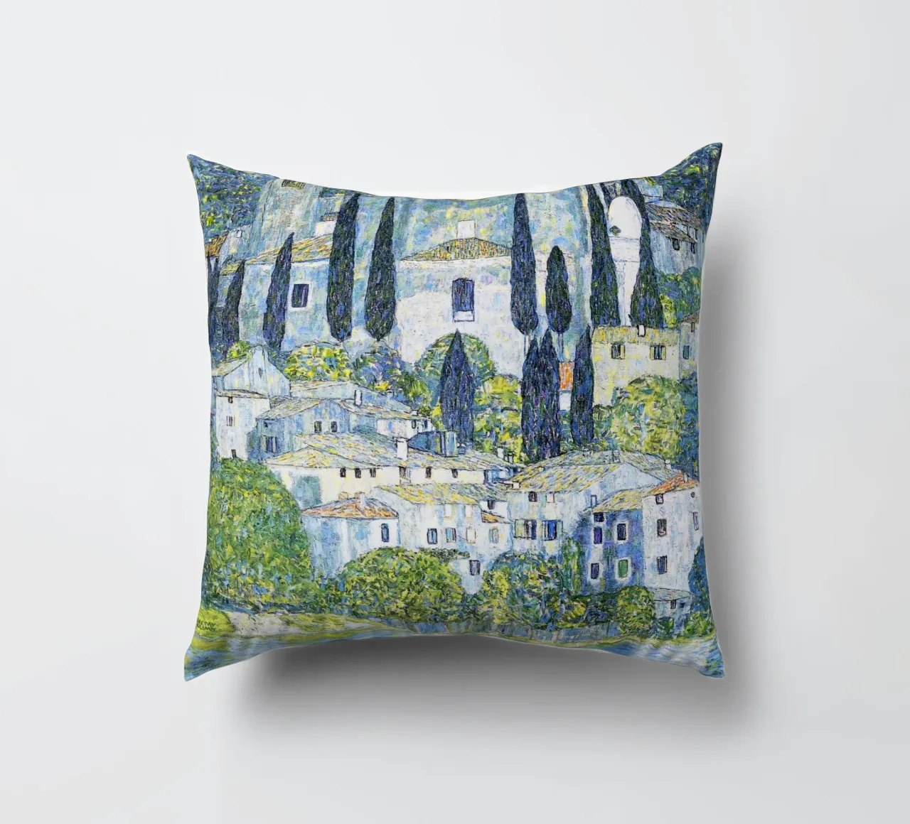La chiesa di Gustav Klimt a Cassone (Chiesa di Cassone), 1913 cuscino da Gustav Klimt ART Prints