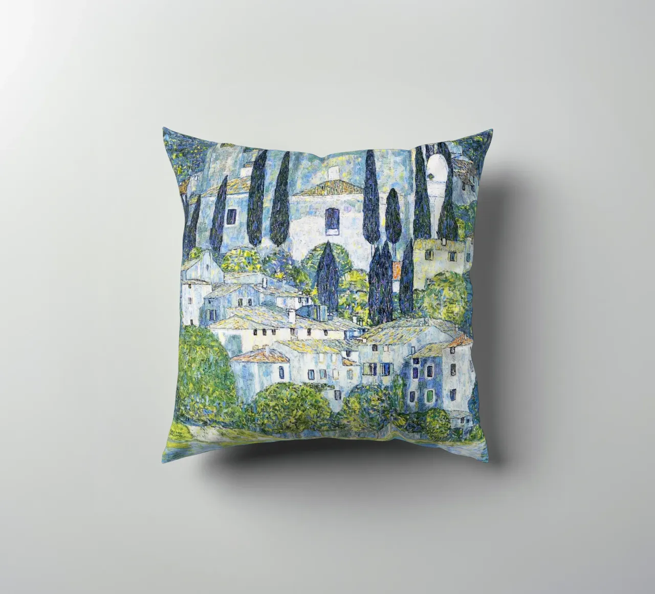 La chiesa di Gustav Klimt a Cassone (Chiesa di Cassone), 1913 cuscino da Gustav Klimt ART Prints