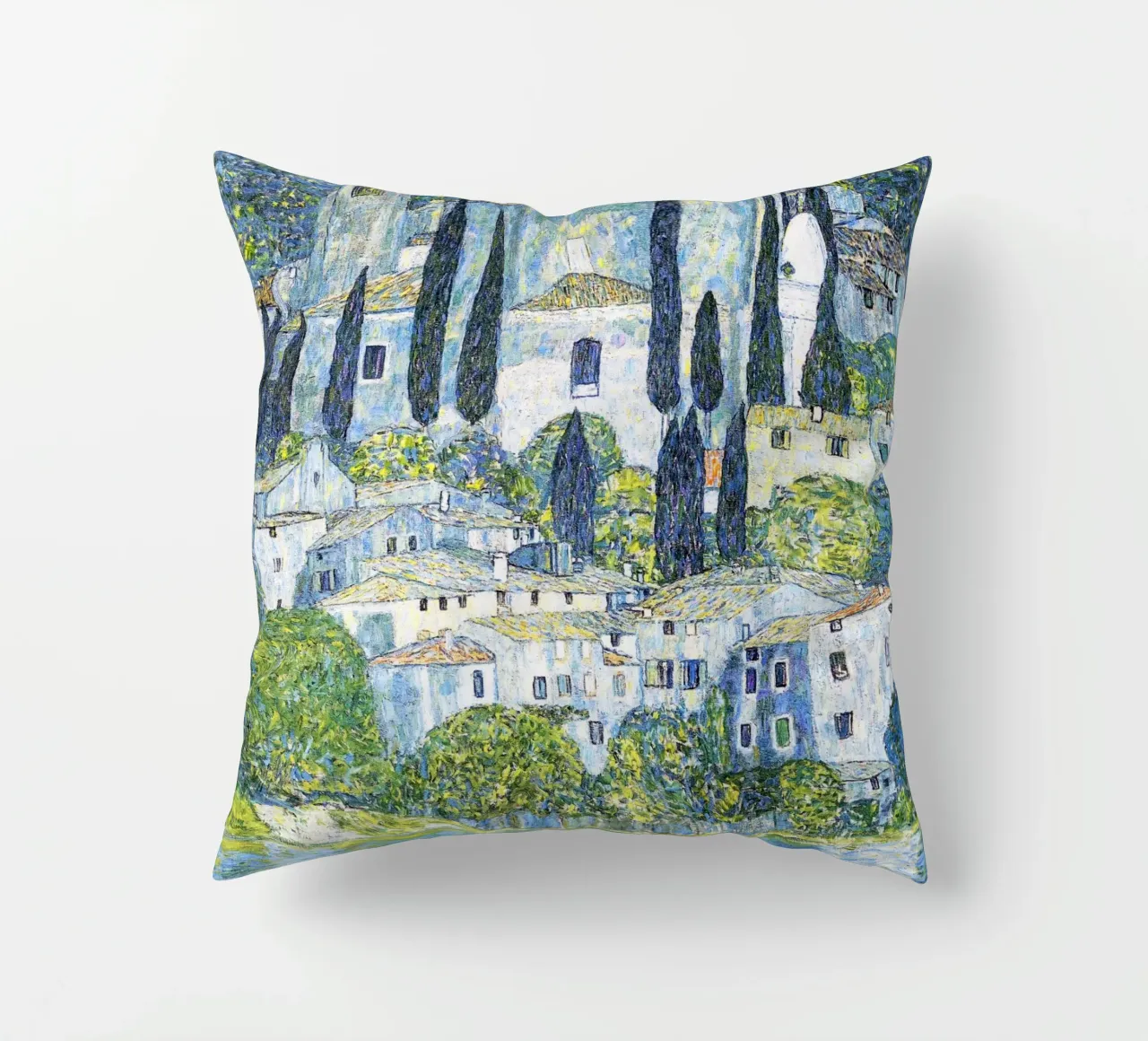 La chiesa di Gustav Klimt a Cassone (Chiesa di Cassone), 1913 cuscino da Gustav Klimt ART Prints