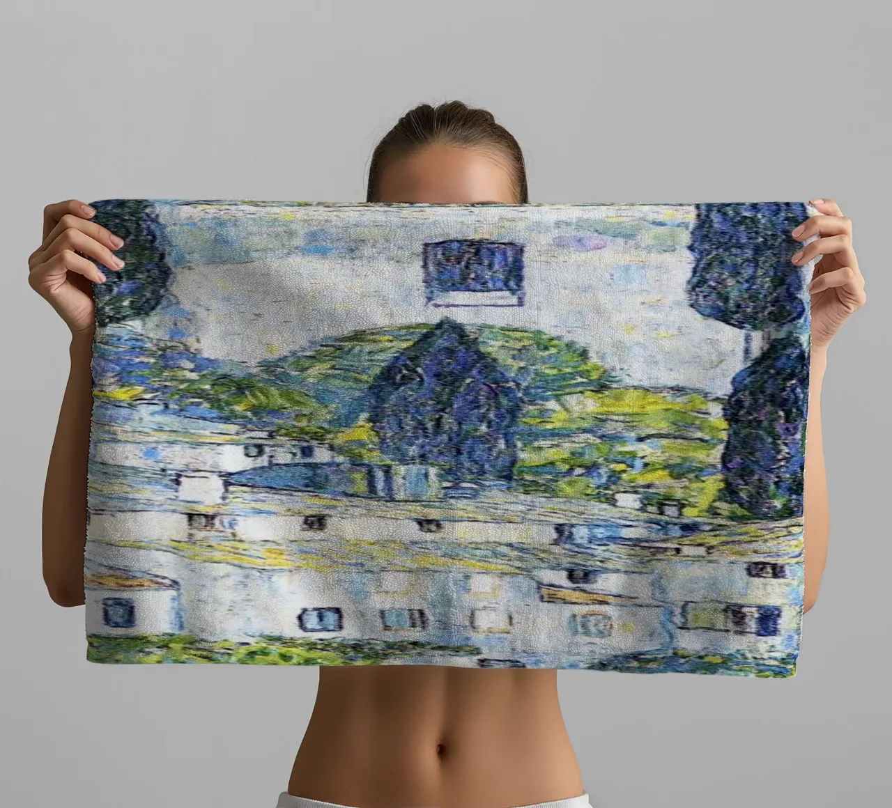 La chiesa di Gustav Klimt a Cassone (Chiesa di Cassone), 1913 asciugamano da bagno da Gustav Klimt ART Prints