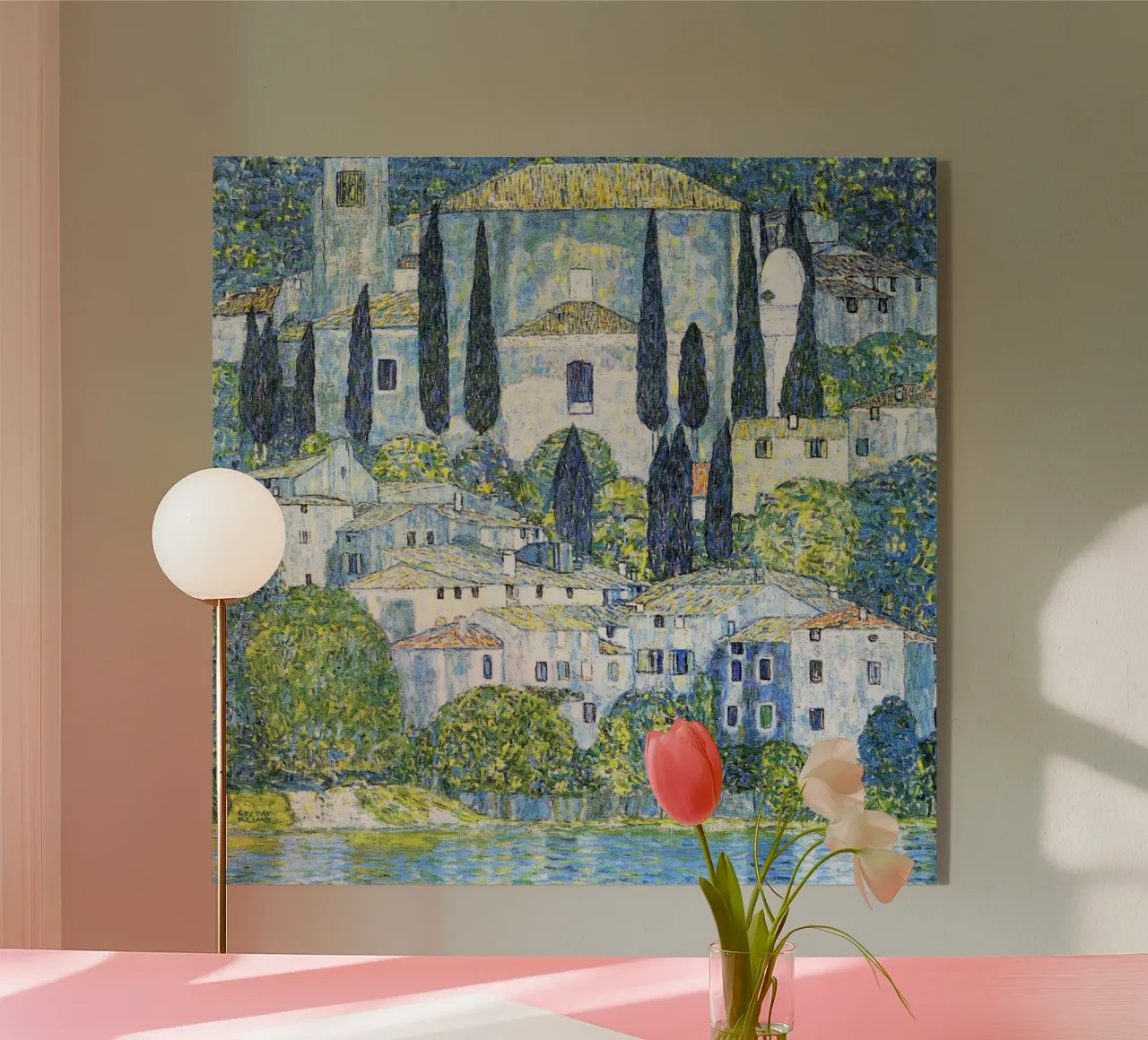 Gustav Klimts kerk in Cassone (Kerk in Cassone), 1913 acryl van Gustav Klimt ART Prints