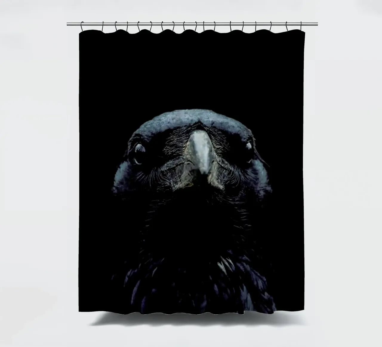 The Raven shower curtain by Ingrid Beddoes