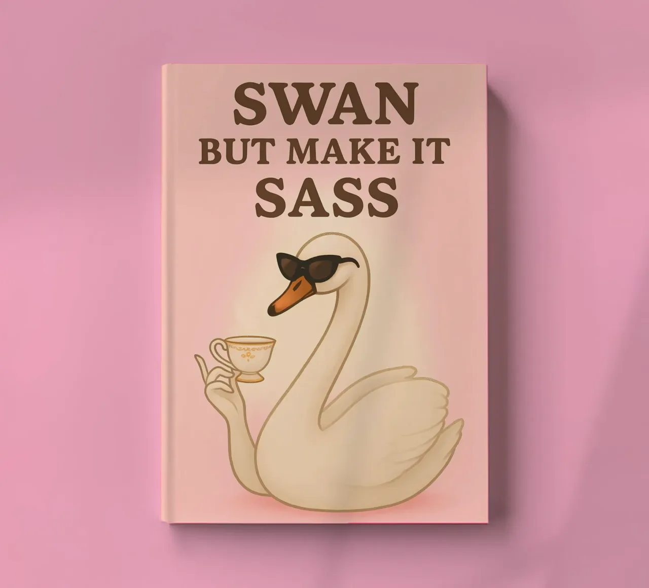 Lustiges Schwan-Memo Notizbuch von Funny Humor Art