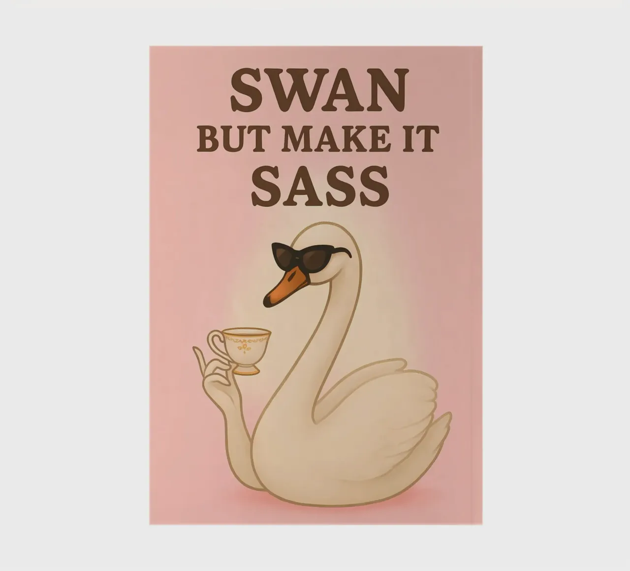 Lustiges Schwan-Memo Notizbuch von Funny Humor Art