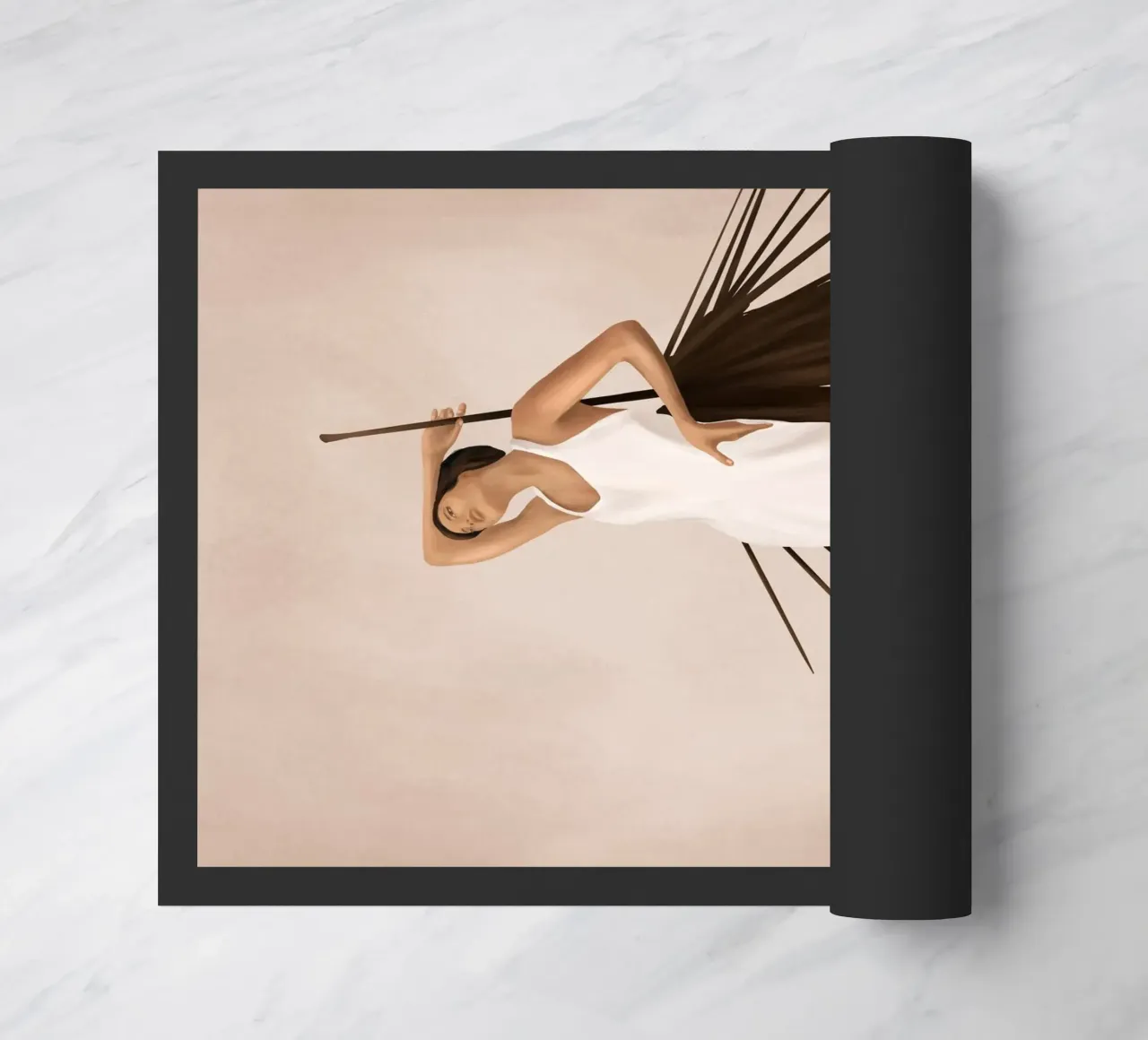 Minimal Woman with a Palm Leaf zerbino da cityart