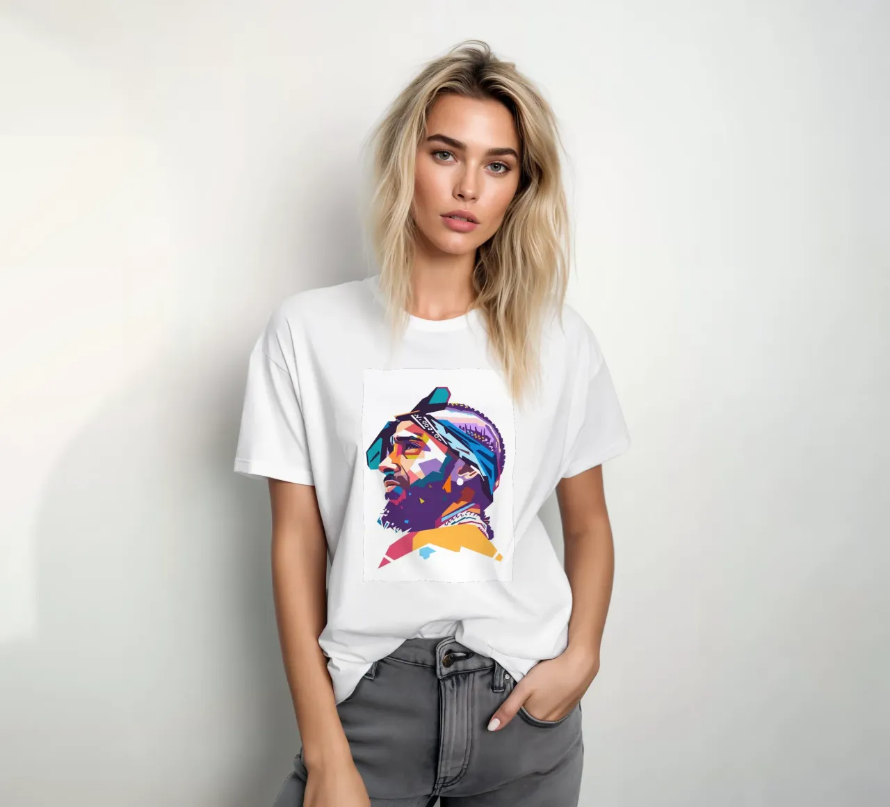 L'iconico rapper Nipsey Hussle t-shirt da Hantamrata