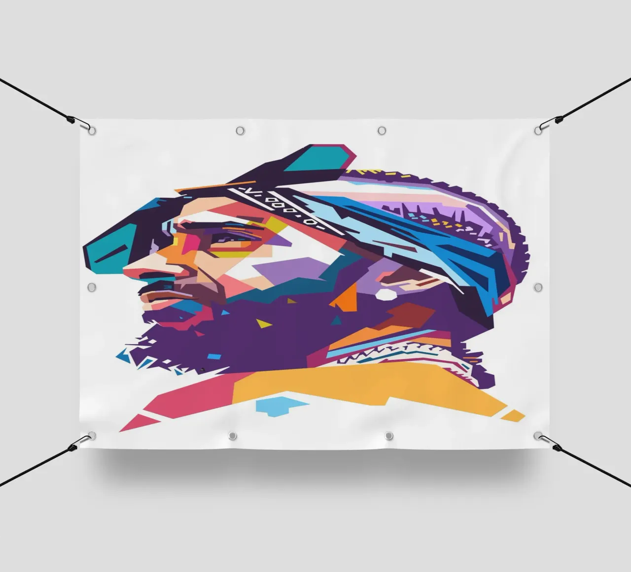 L'iconico rapper Nipsey Hussle telo in pvc da Hantamrata