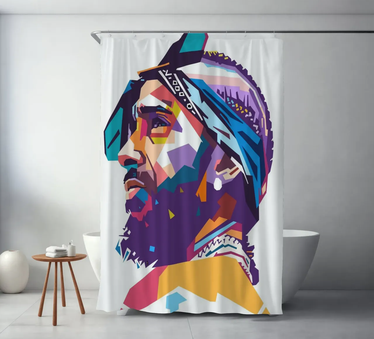 El icónico rapero Nipsey Hussle cortina de baño de Hantamrata