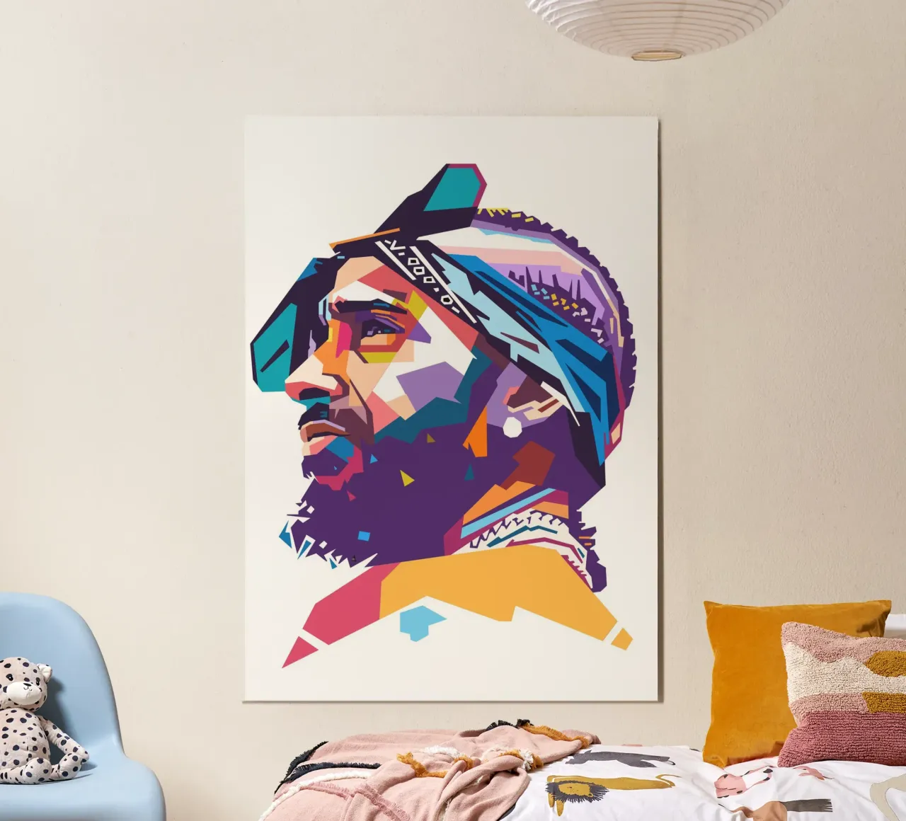 L'iconico rapper Nipsey Hussle alluminio dibond da Hantamrata