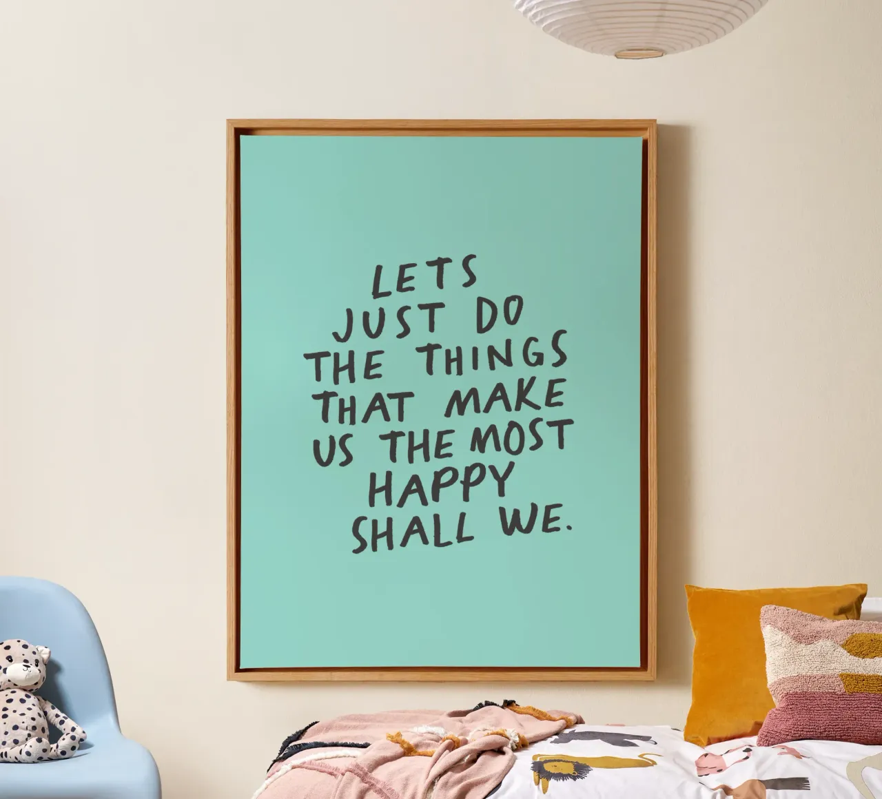 Do the Things That Make Us The Most Happy Typography Print canvas by THE MOTIVATED TYPE