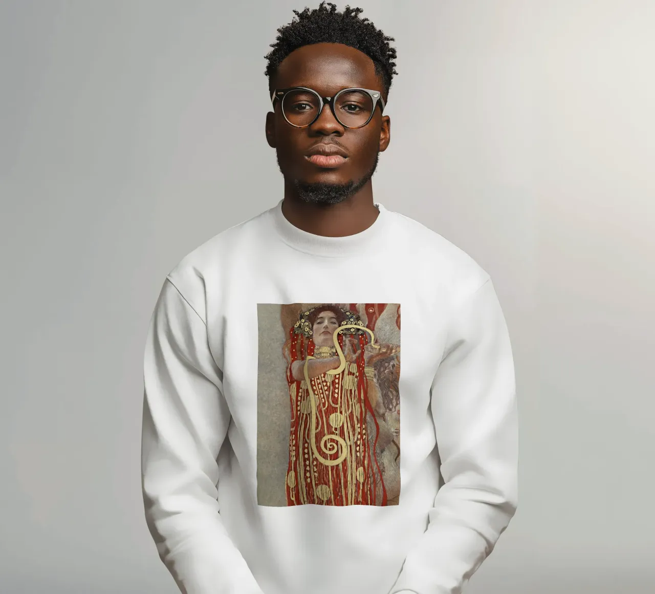 L'igieia di Gustav Klimt (1907) felpa da Gustav Klimt ART Prints