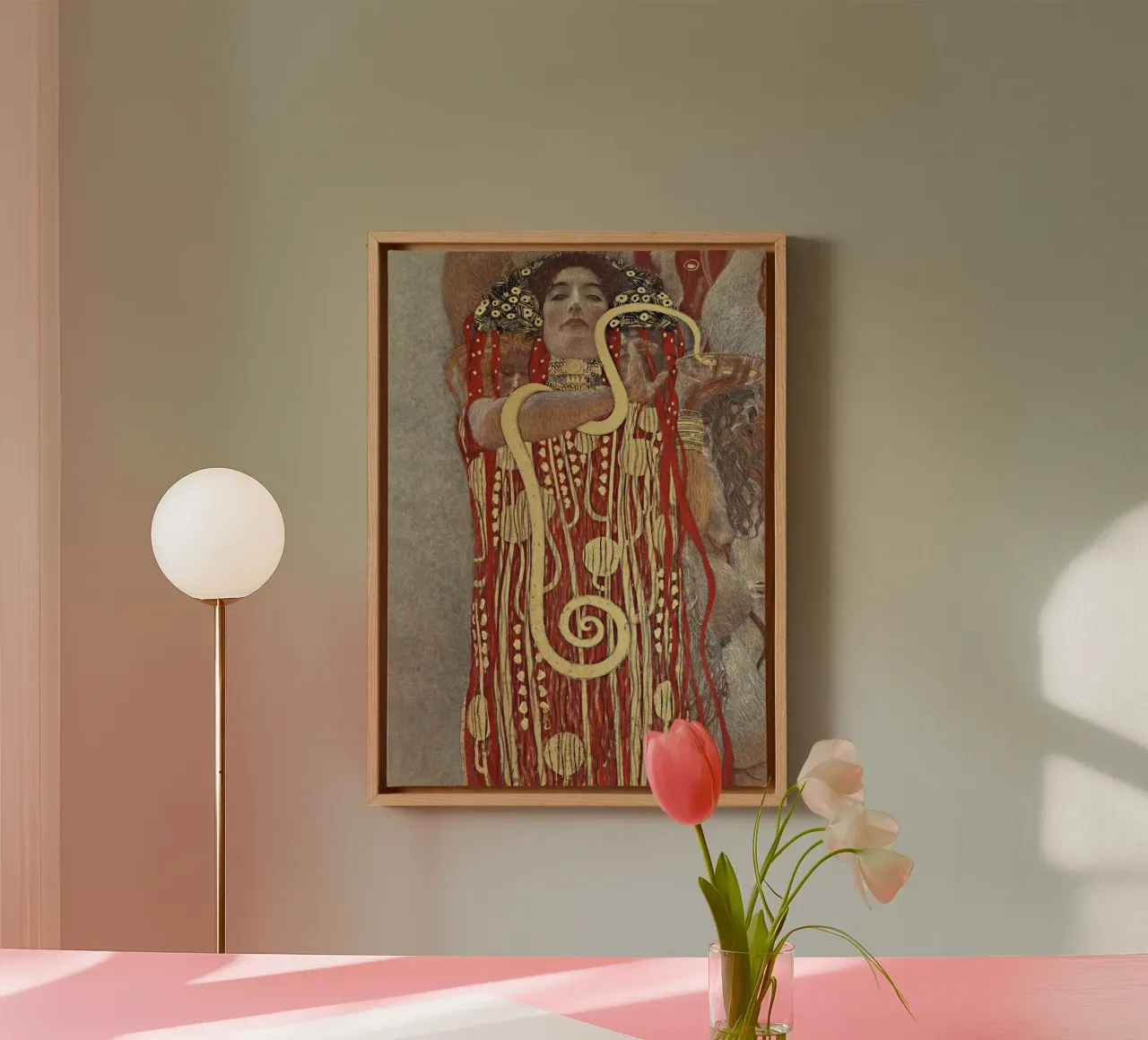 Hygieia (1907) van Gustav Klimt canvas met Baklijst van Gustav Klimt ART Prints