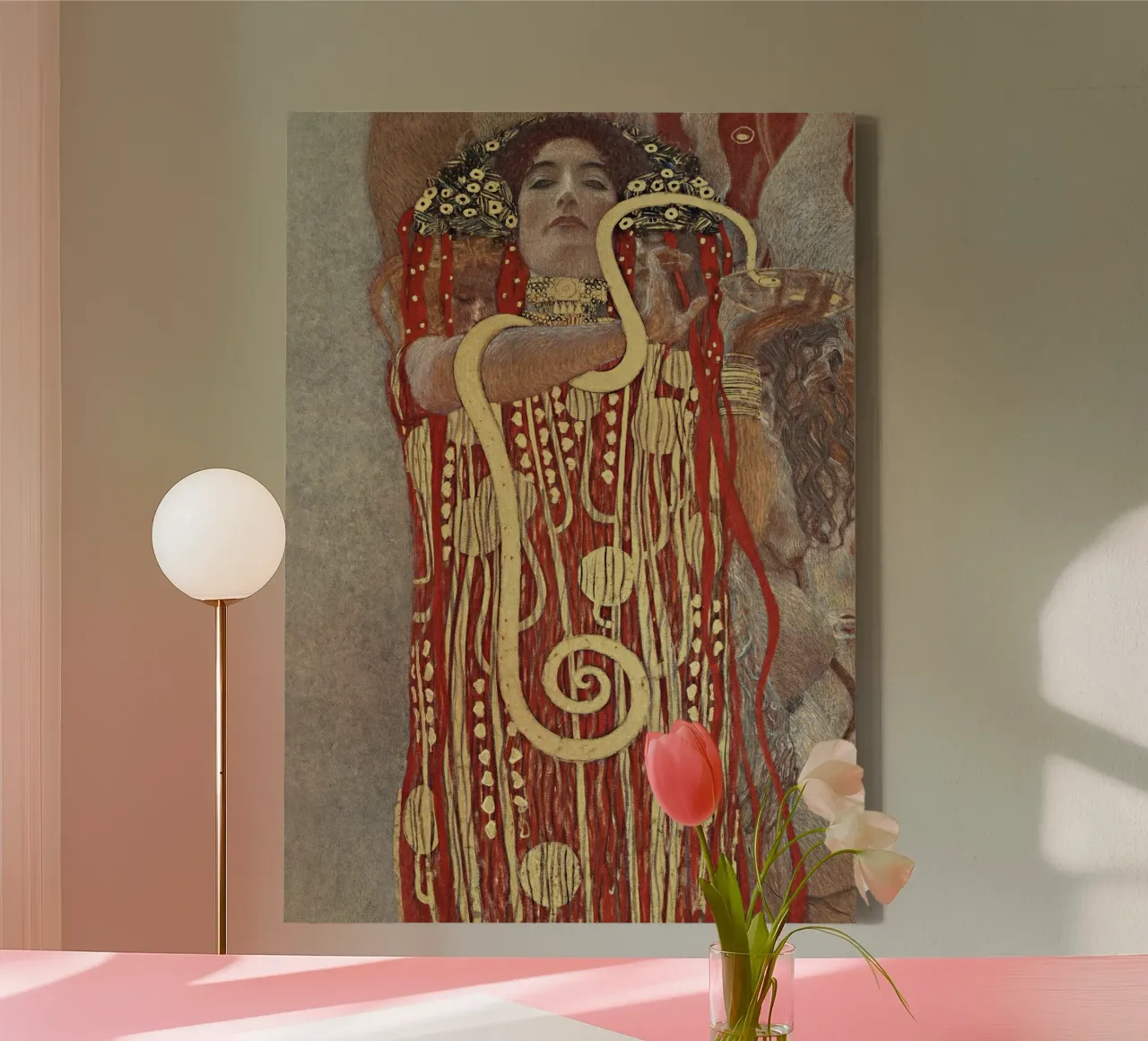 Hygieia (1907) van Gustav Klimt canvas met Baklijst van Gustav Klimt ART Prints