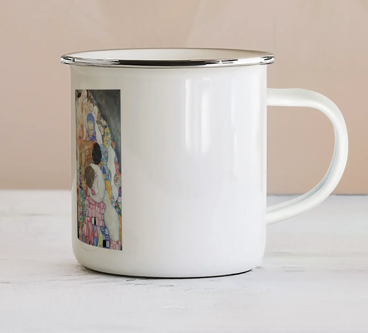 La morte e la vita di Gustav Klimt tazza in smalto da Gustav Klimt ART Prints